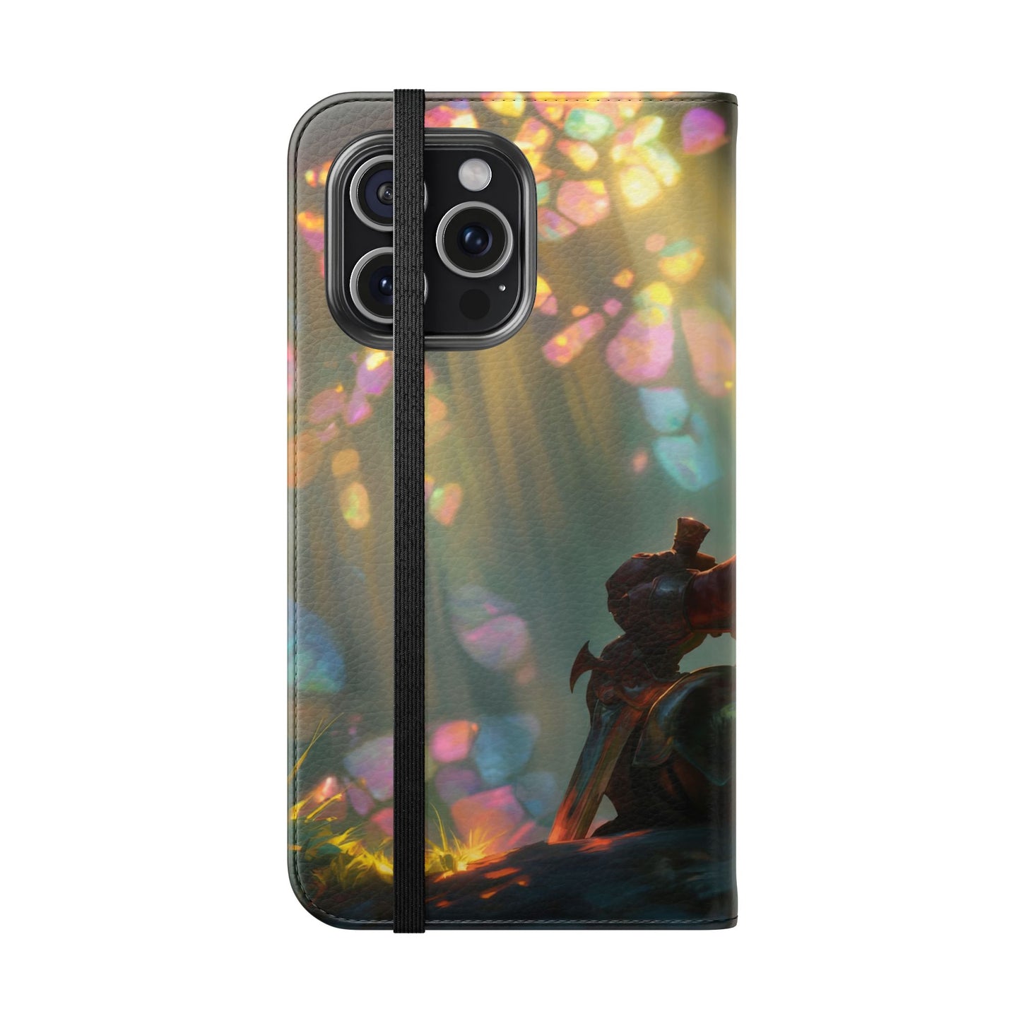 Crystal Grove Sentinel Flip Cases – Iridescent Forest Dawn Guardian