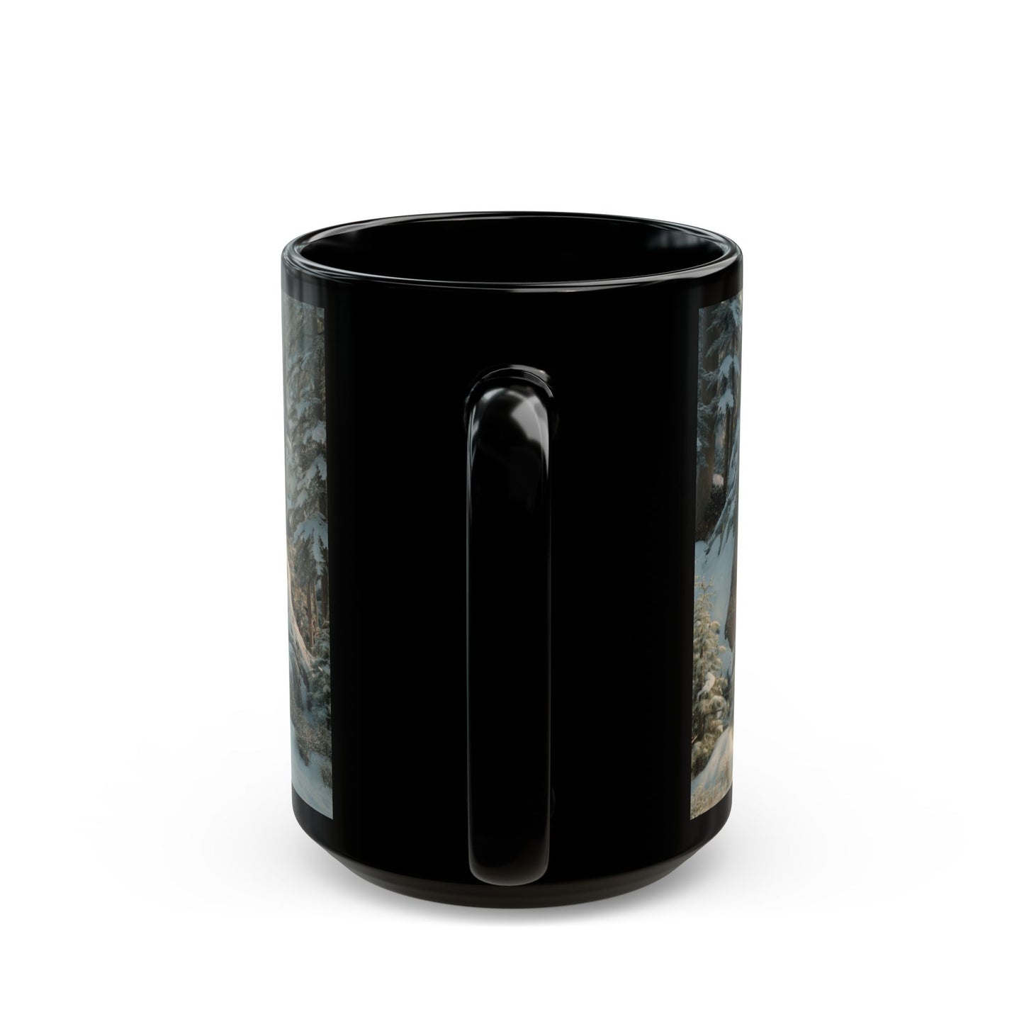 Winter Hollow Treehouse Mug – Snow-Gilded Forest Sanctuary