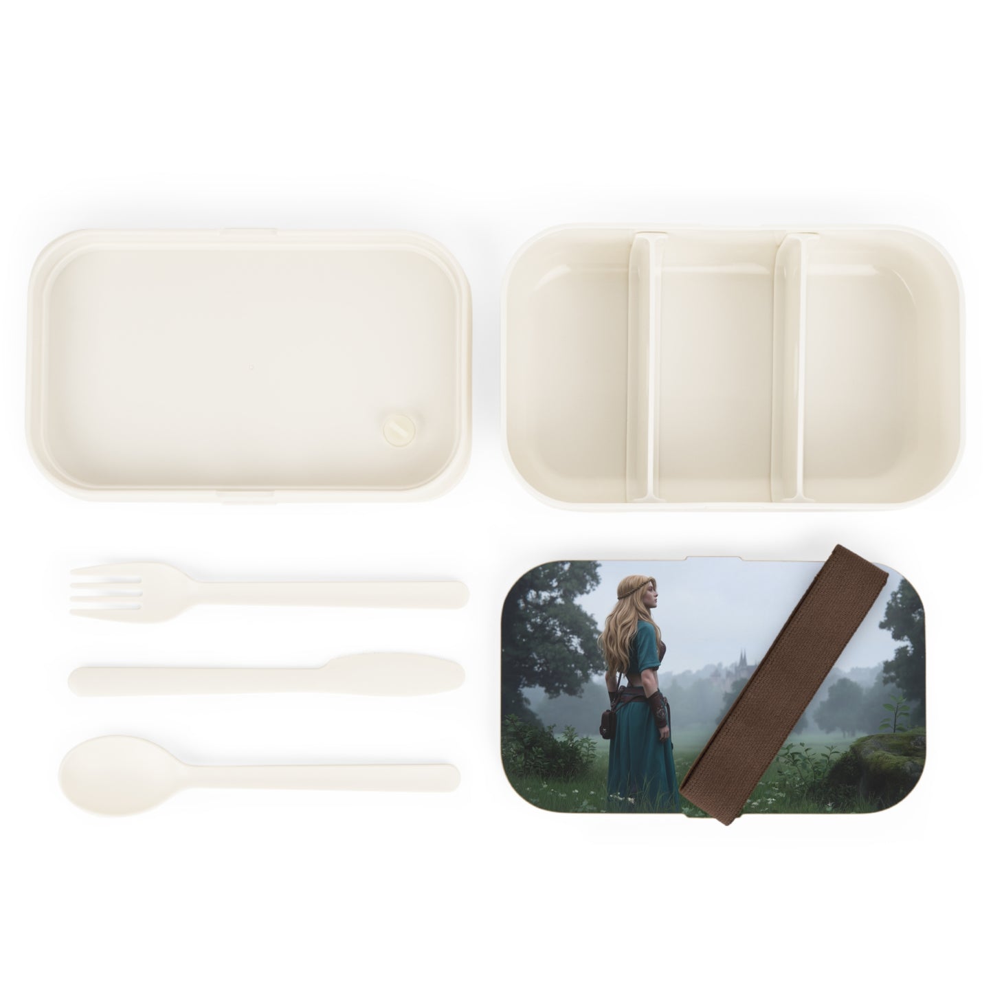Enchanted Grove Wanderer Bento Lunch Box – Misty Castle Dreamscape