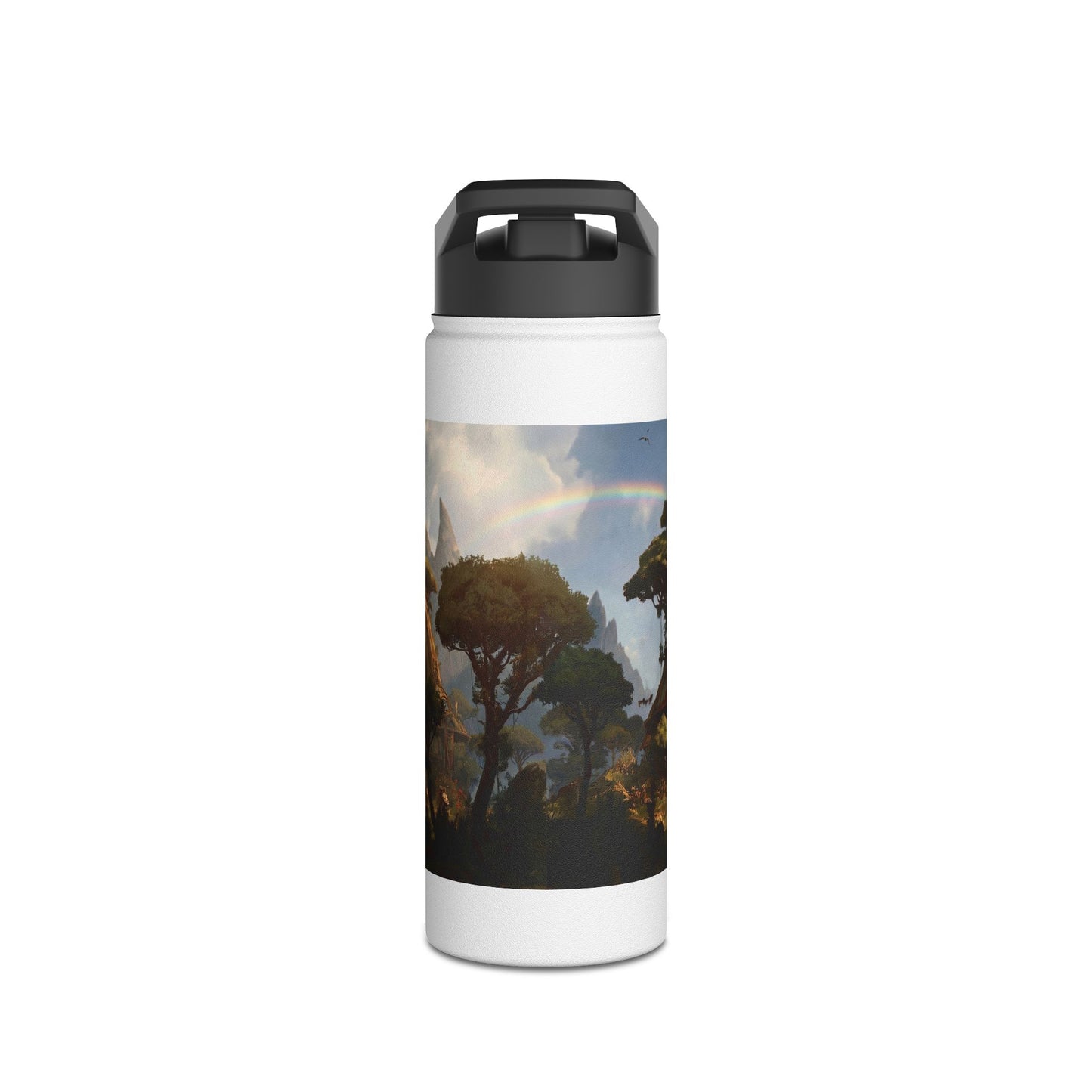 Arcane Grove Gateway Water Bottle – Twin Rainbows Over Living Bridge