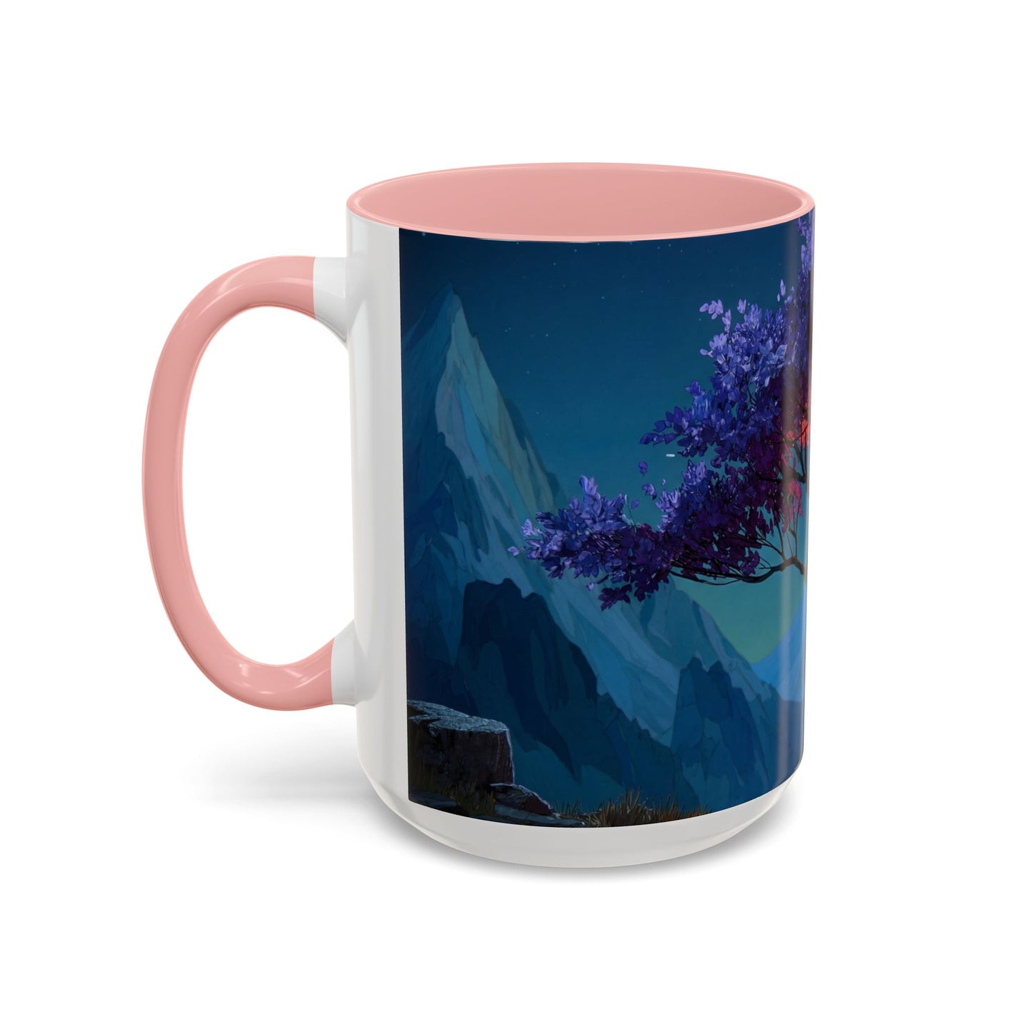 Celestial Tree Accent Coffee Mug (11, 15oz) – Twilight Bloom Dreamscape