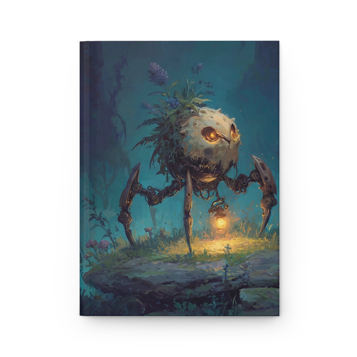 Golem Guardian Hardcover Journal Matte – Luminous Forest Sentinel