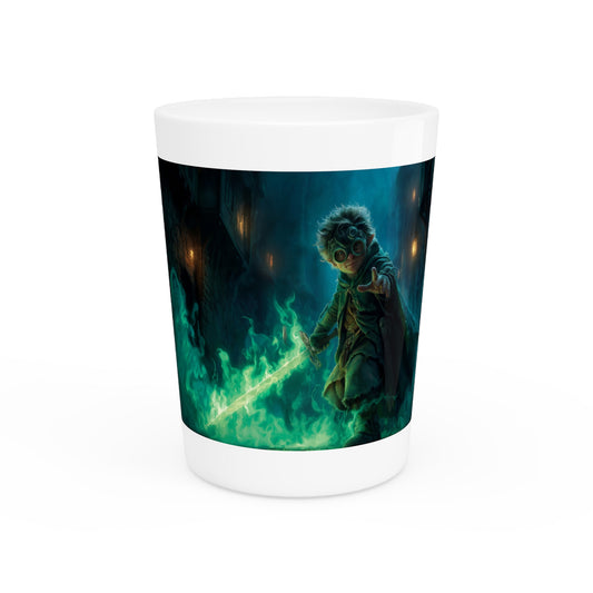 Gnome Sentinel with Green Blade Shot Glass – Cobalt Alley Guardian