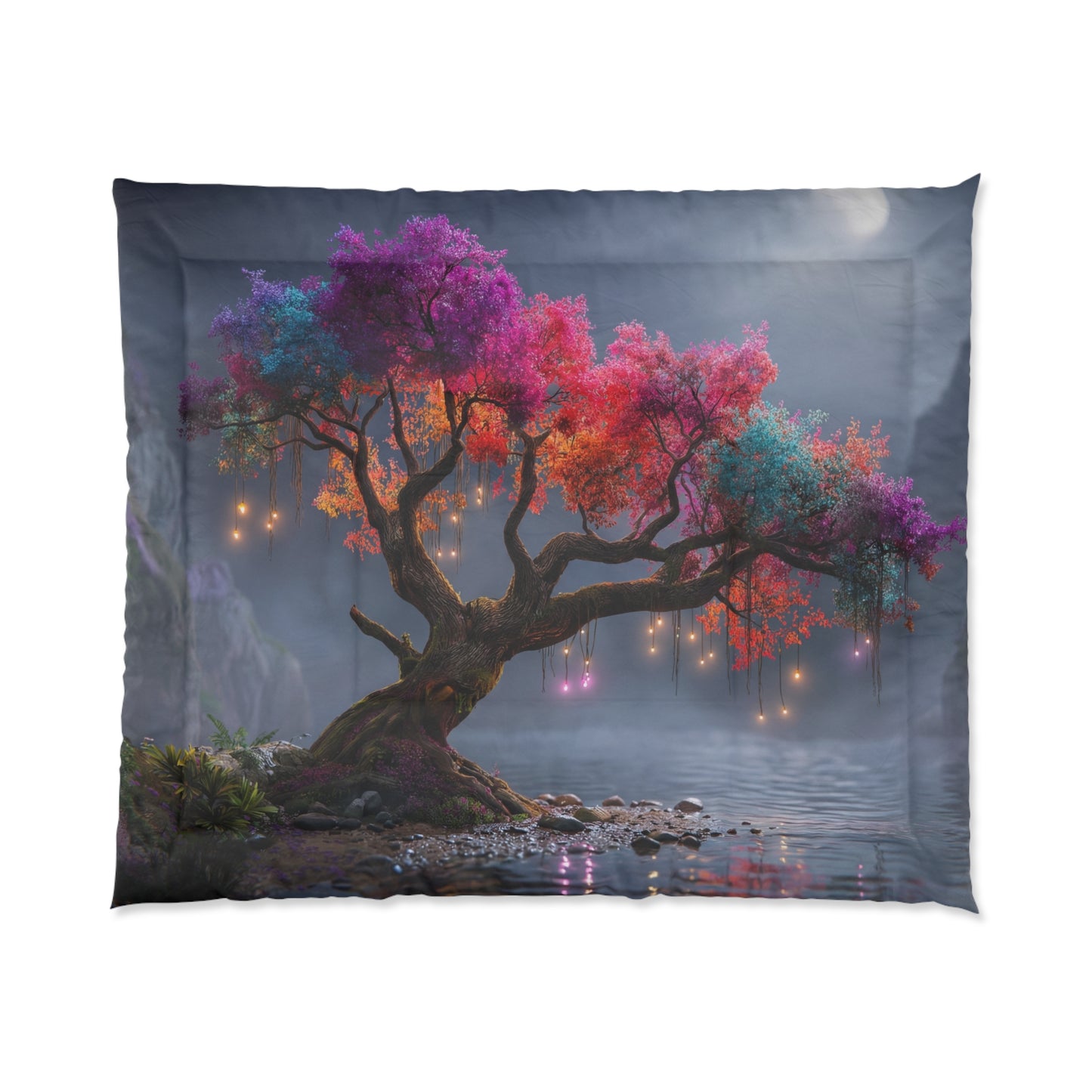 Prism Tree Comforter – Rainbow Canopy Nightlight Design