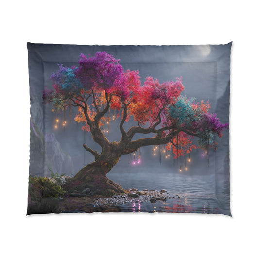 Prism Tree Comforter – Rainbow Canopy Nightlight Design