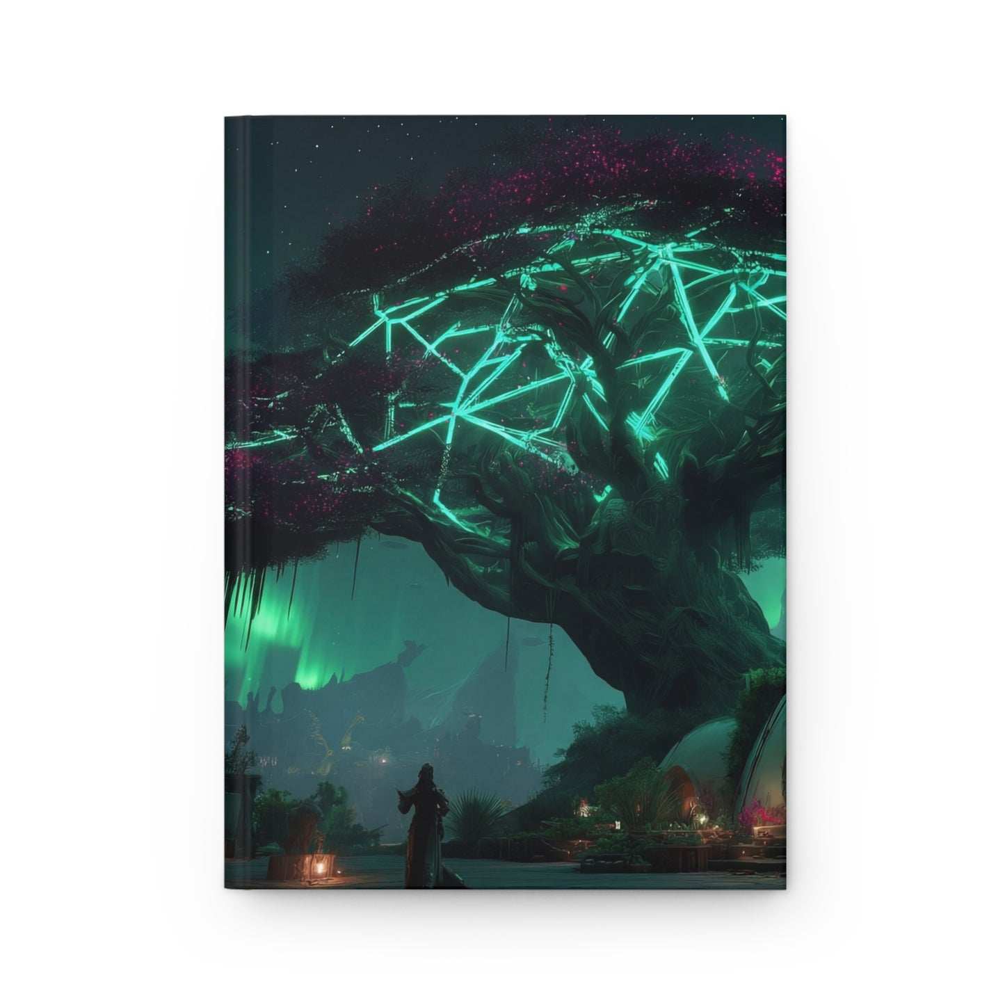 Aurora Grove Hardcover Journal Matte – Where Bioluminescent Trees Whisper