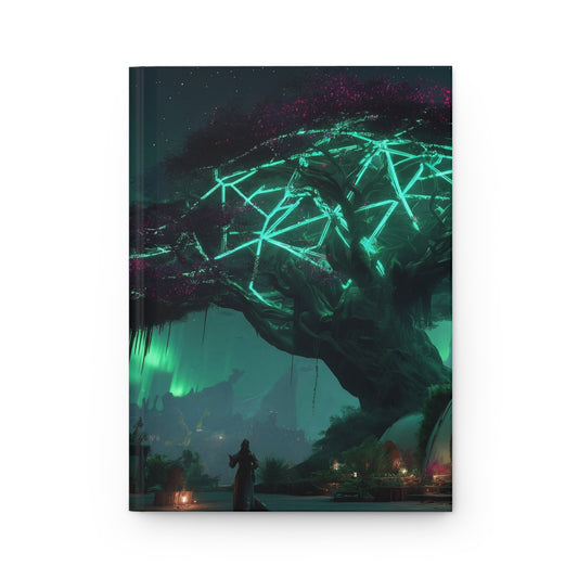 Aurora Grove Hardcover Journal Matte – Where Bioluminescent Trees Whisper