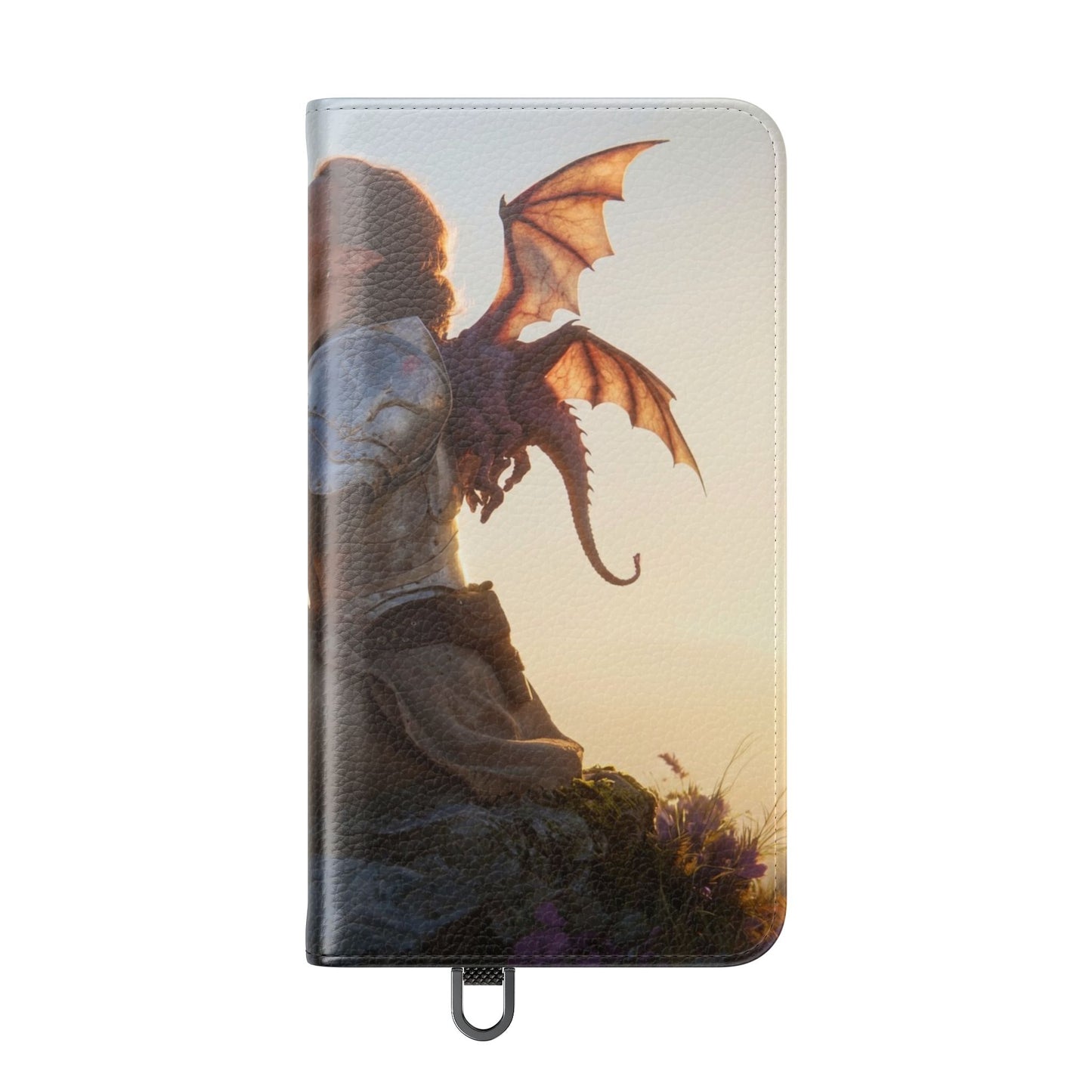 Dragon Knight Flip Cases – Sunlit Sentinel with Mini Drake and Sword