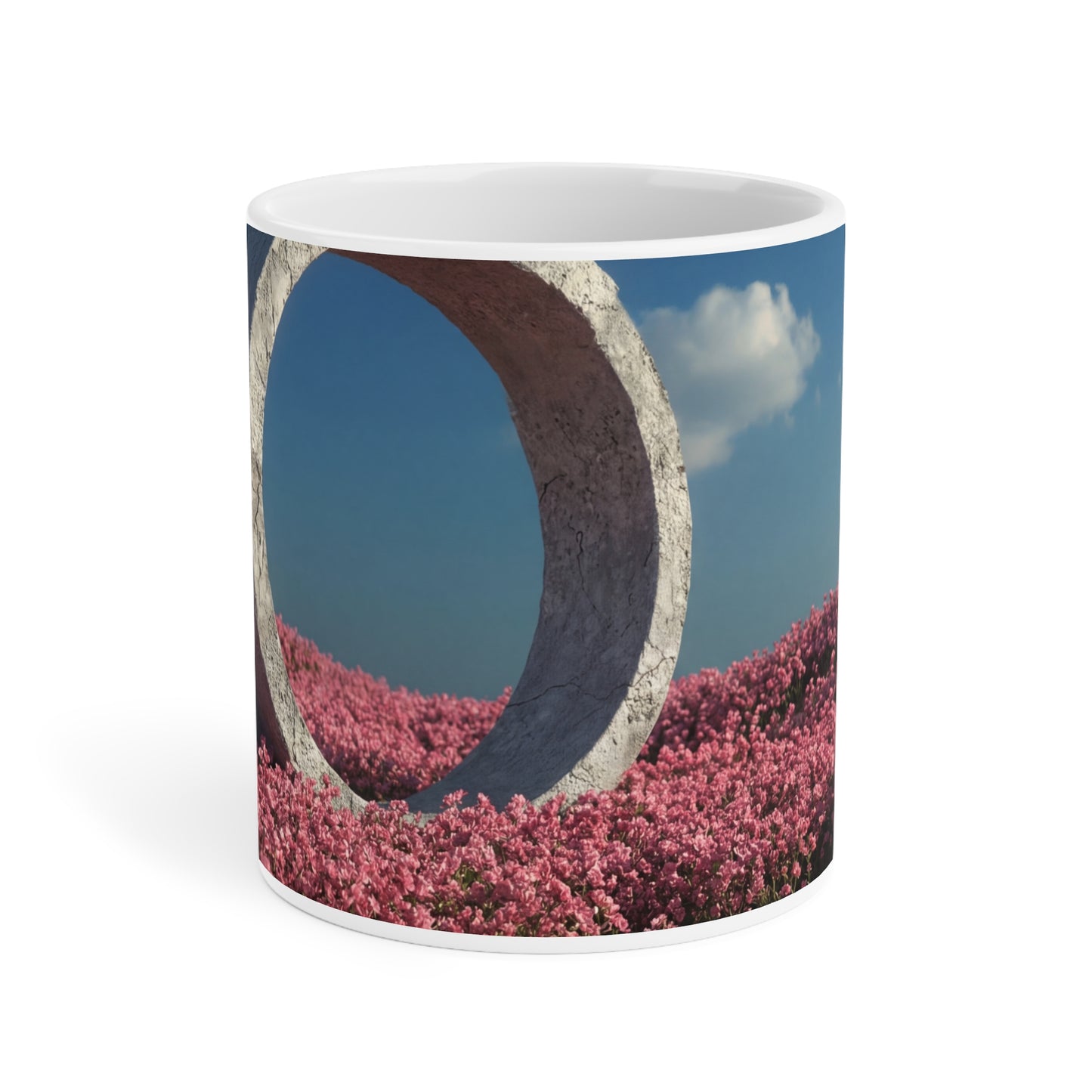 Stone Ring in Pink Bloom Ceramic Mugs (11oz\15oz\20oz) – Gateway to Quiet Wonder
