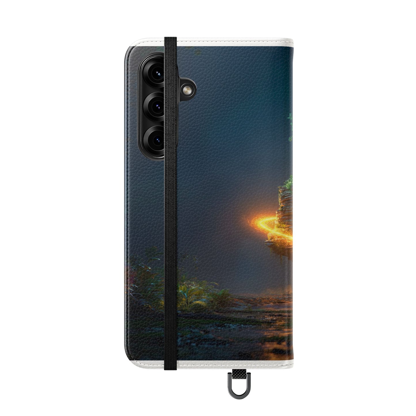 Luminous Floating Island Flip Cases – Amber Twilight Sanctuary