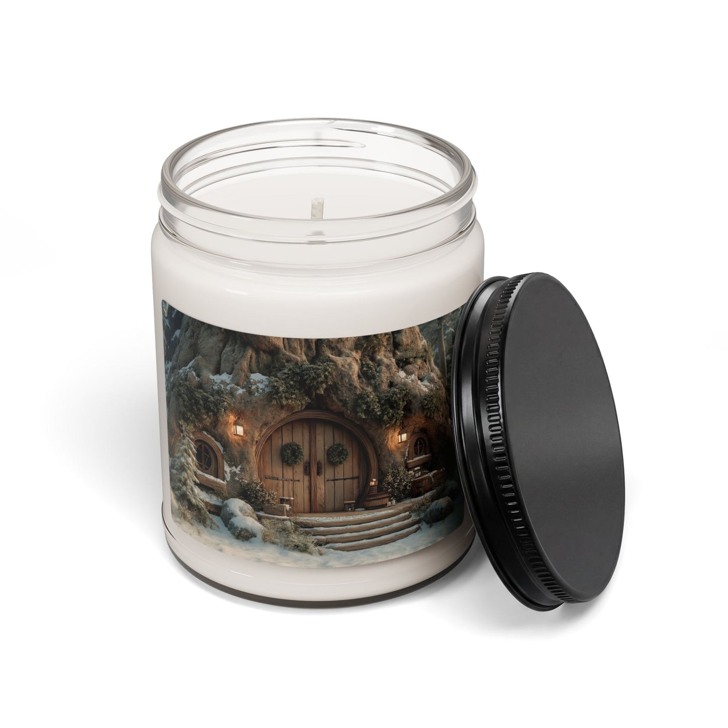 Winter Treehouse Hearth Candle – Snow-Dusted Enchanted Retreat