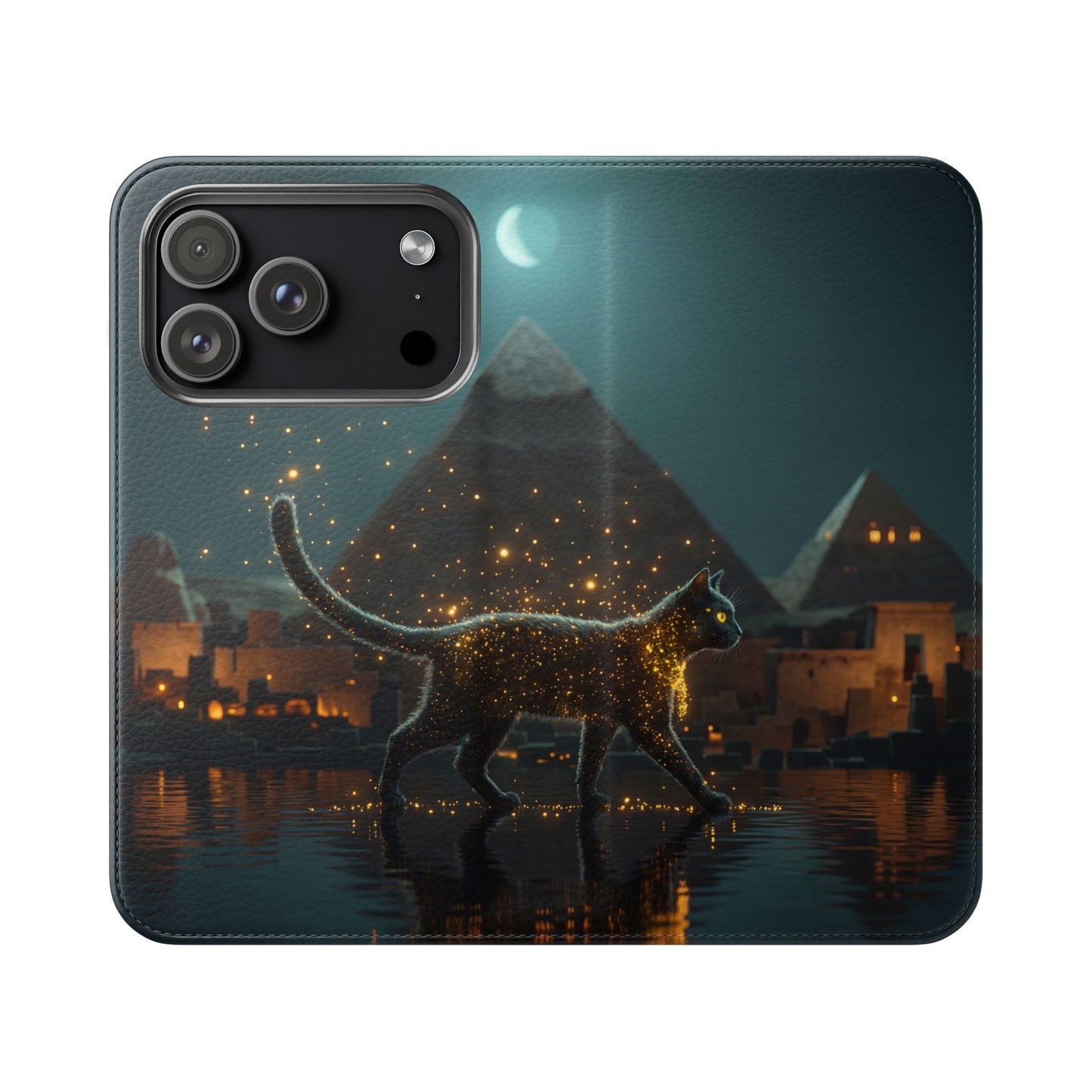 Celestial Vortex Flip Cases – Indigo Cloud Dreamscape