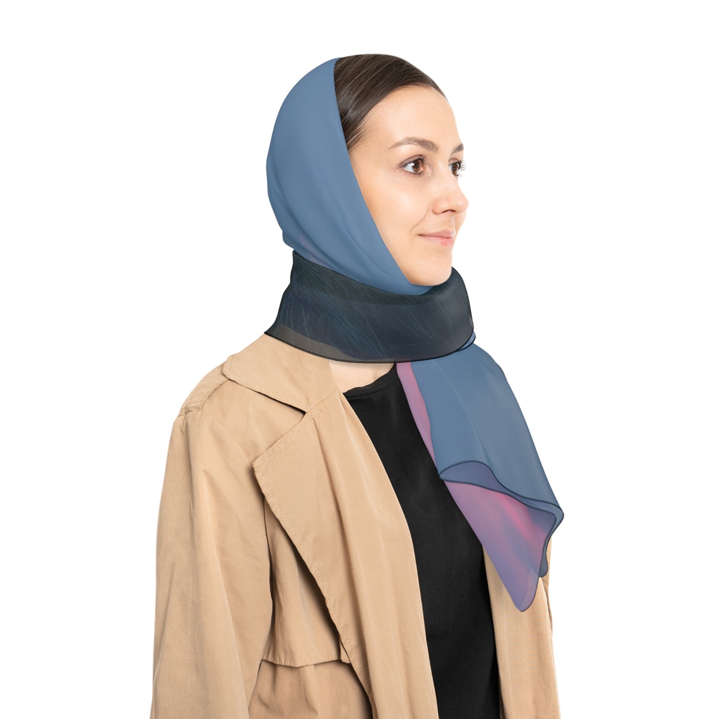 Dragon Sentinel Poly Scarf – Twilight Peaks and Quiet Smoke