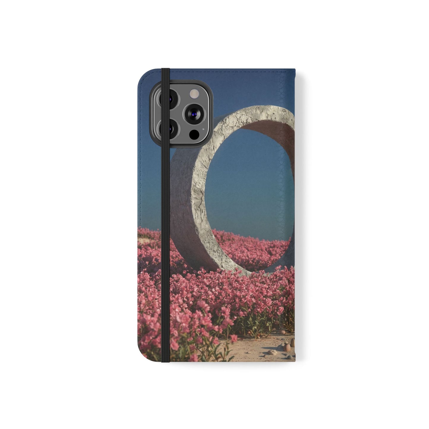 Stone Circle Flip Cases – Pink Flower Field Monument