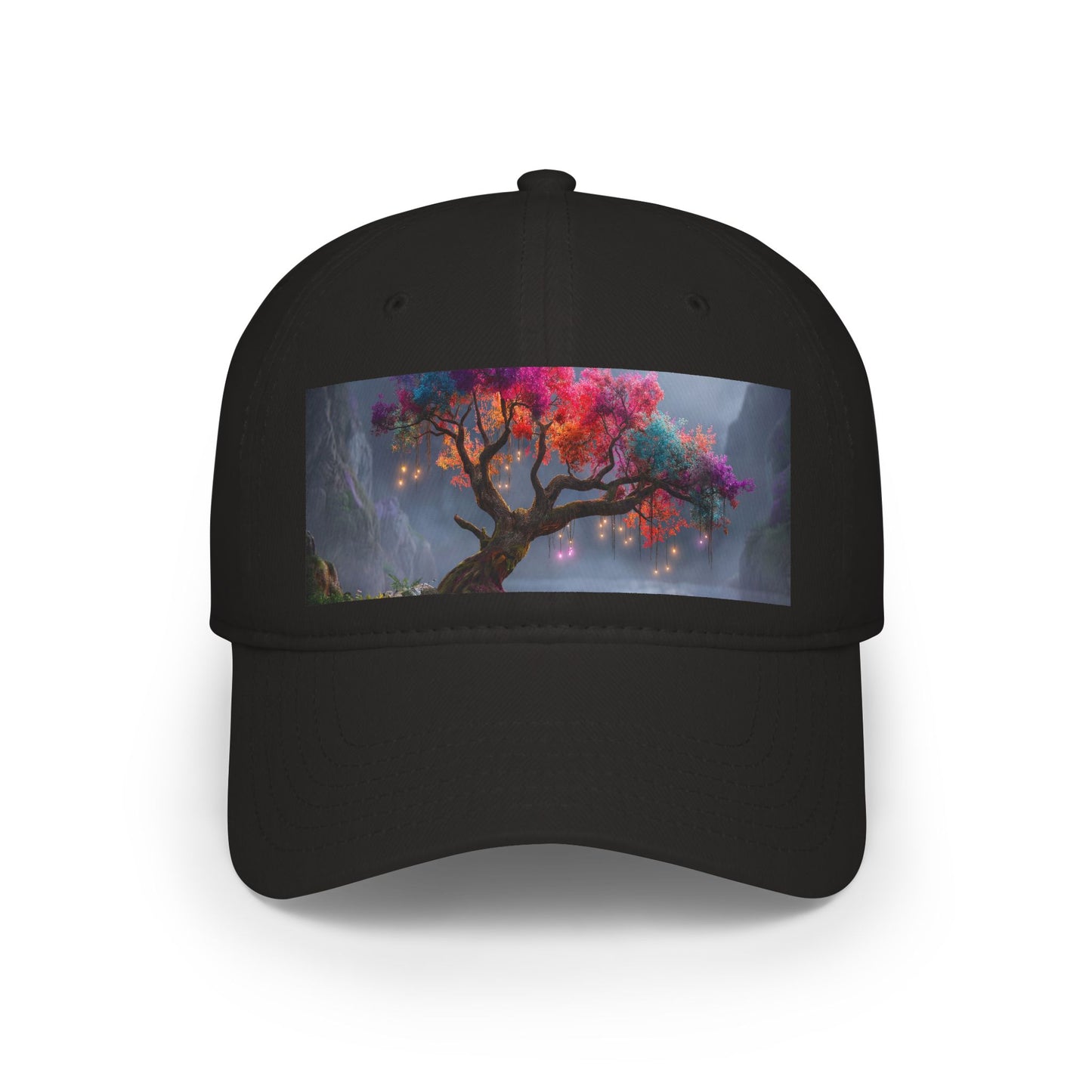 Prismatic River Tree Low Profile Baseball Cap – Ethereal Moonlit Canopy