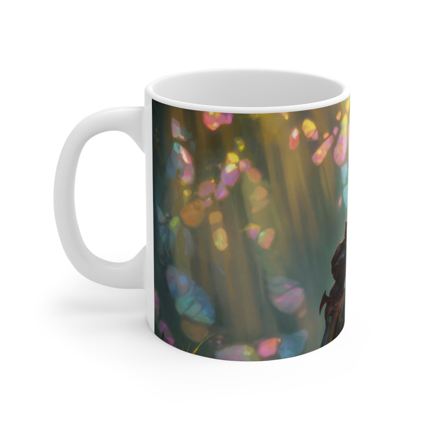 Sunlit Sentinel Ceramic Mugs (11oz\15oz\20oz) – Guardian of the Crystal Grove