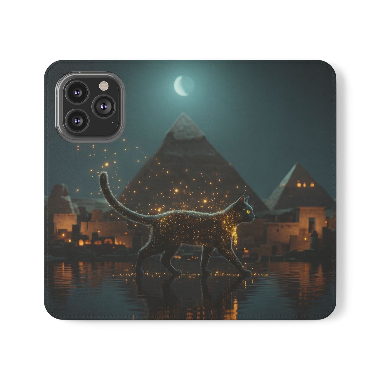 Celestial Vortex Flip Cases – Indigo Cloud Dreamscape
