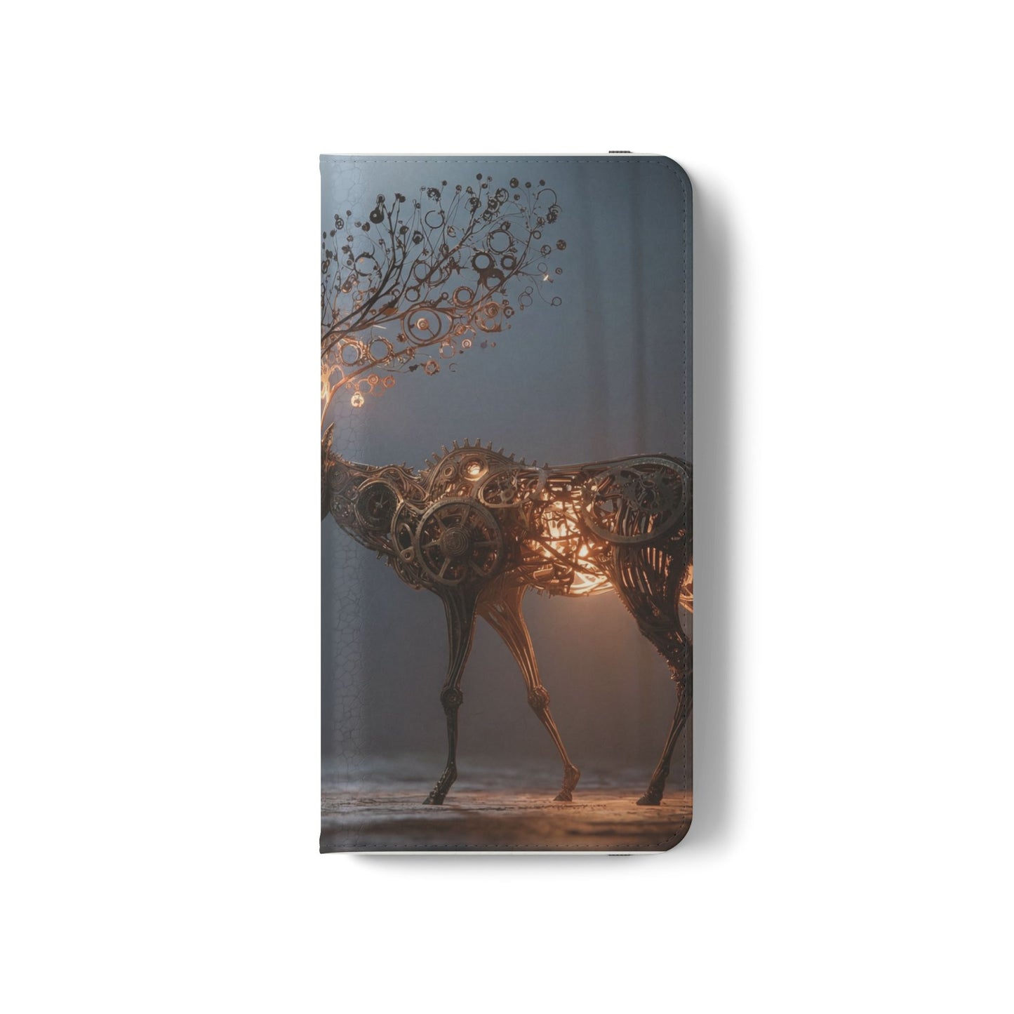 Mechanical Deer Flip Cases – Gears and Twilight Forest Guardian