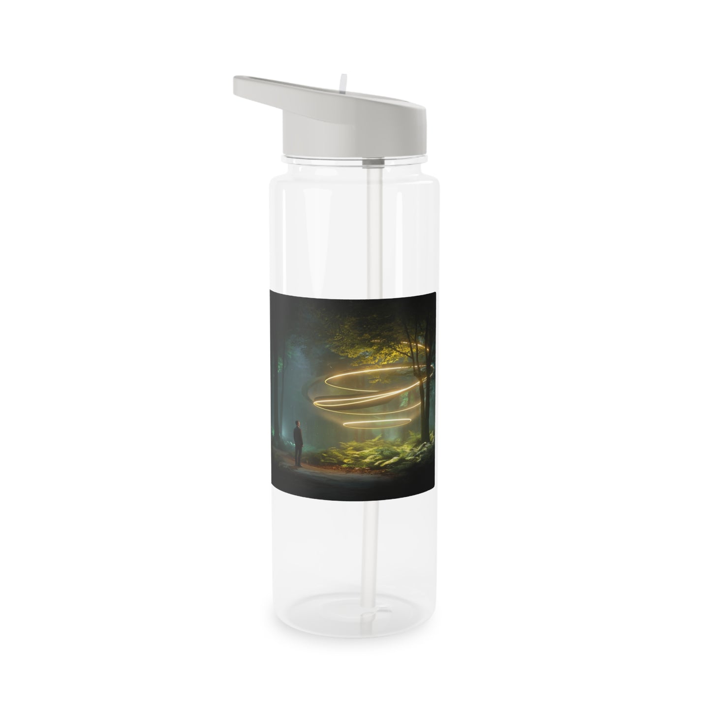 Spiral Light Guardian Tritan Water Bottle – Forest Sentinel Vortex