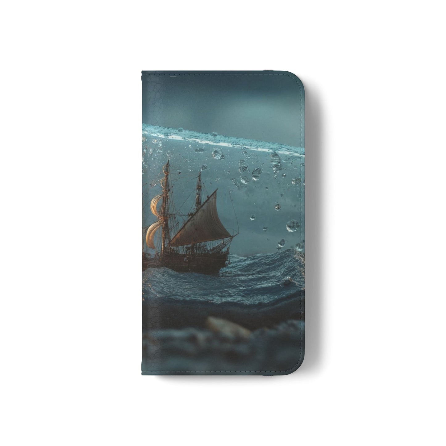 Storm-Struck Galleon Flip Cases – Lightning Inside Glass Bottle