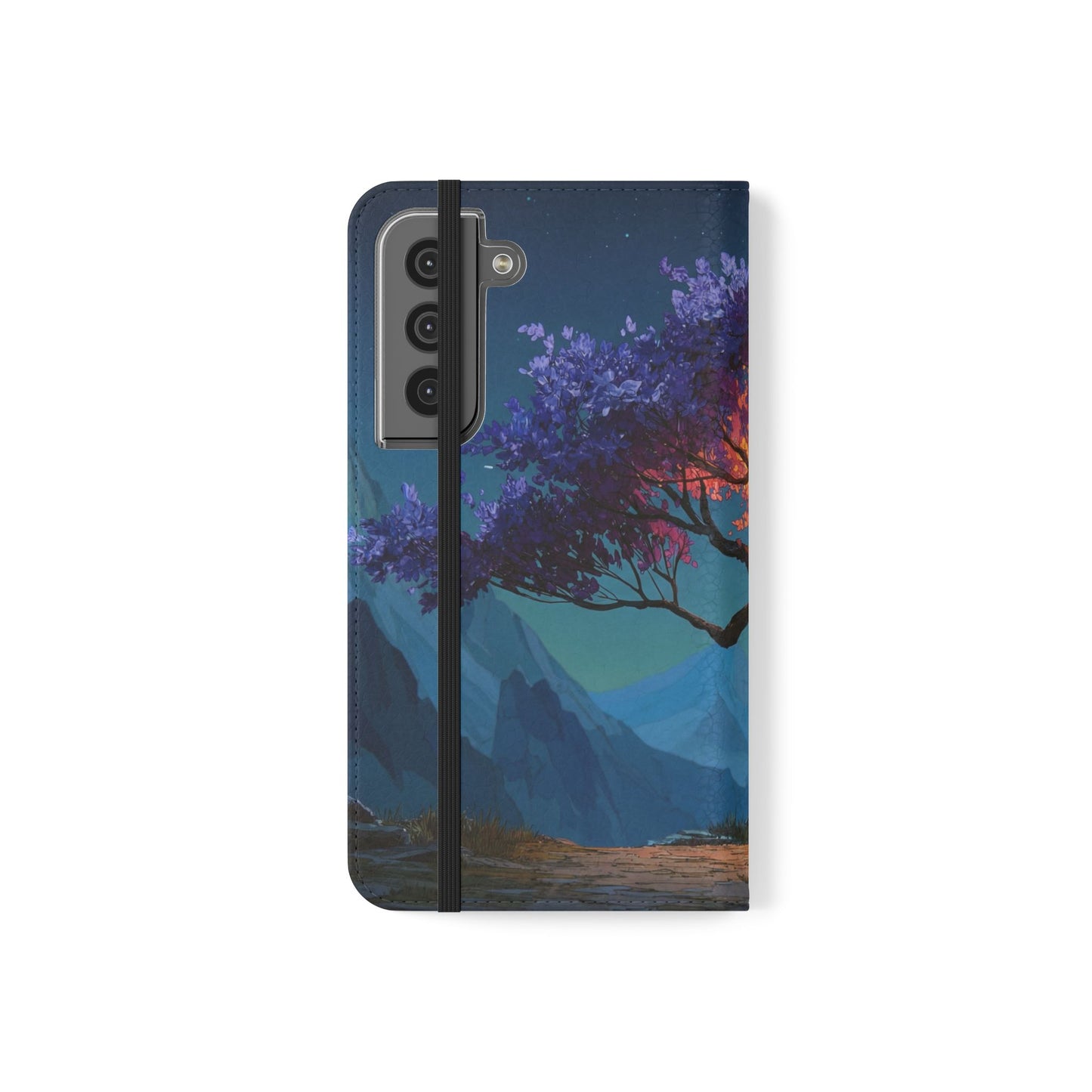 Violet Flame Tree Flip Cases – Twilight Mountain Glow Case
