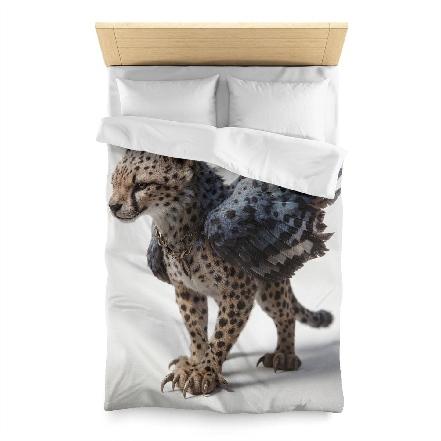 Winged Cheetah Microfiber Duvet Cover – Silent Sky Guardian