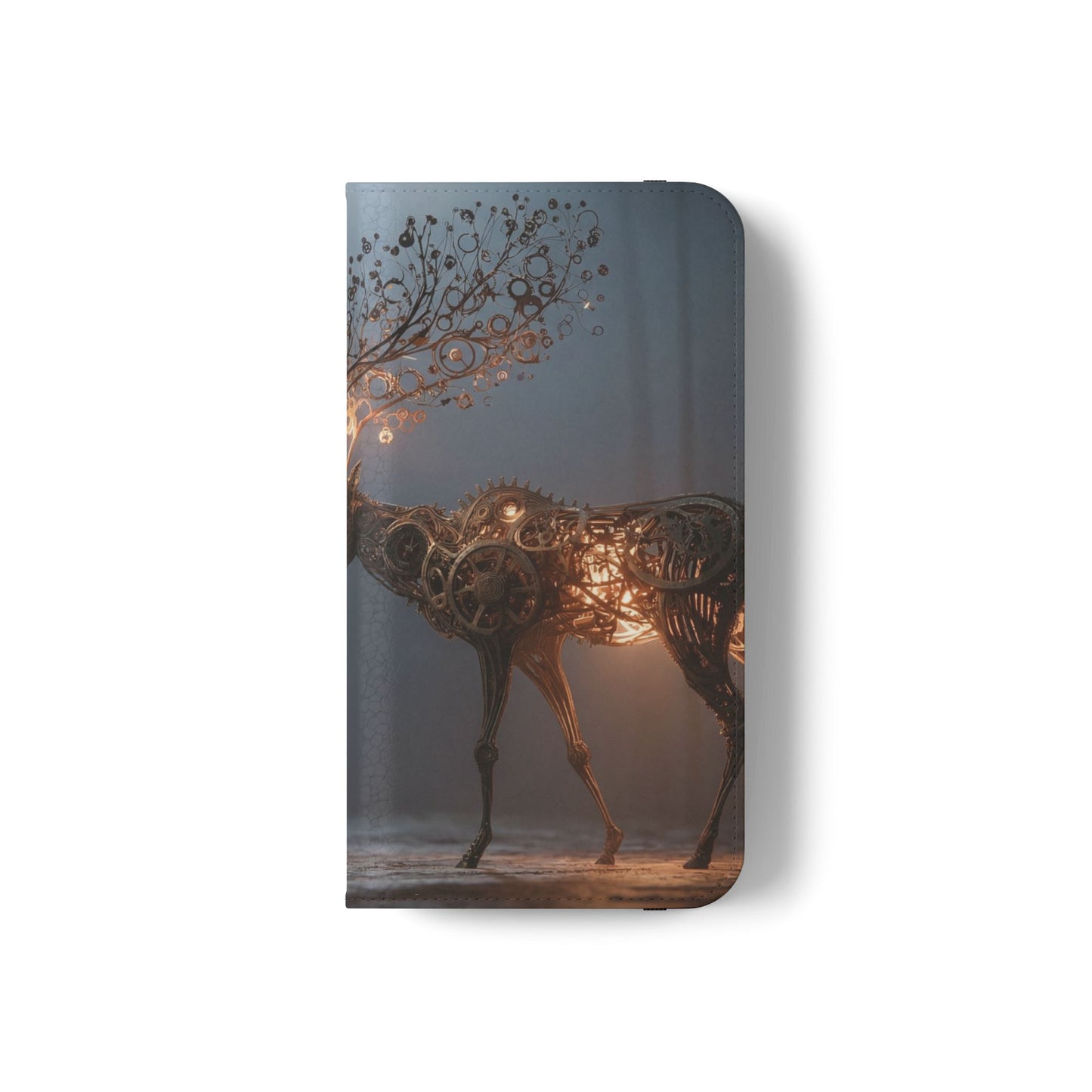 Mechanical Deer Flip Cases – Gears and Twilight Forest Guardian