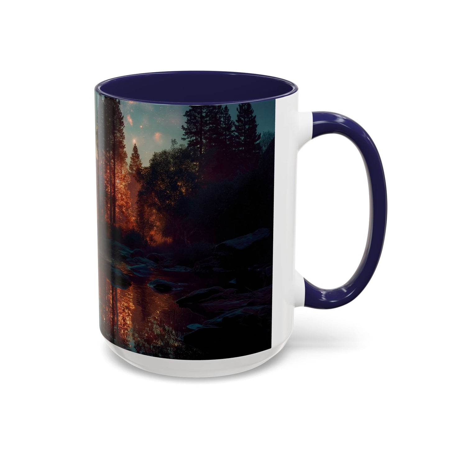 Celestial Reflections Accent Coffee Mug (11, 15oz) – Half Dome’s Starlit Mirror