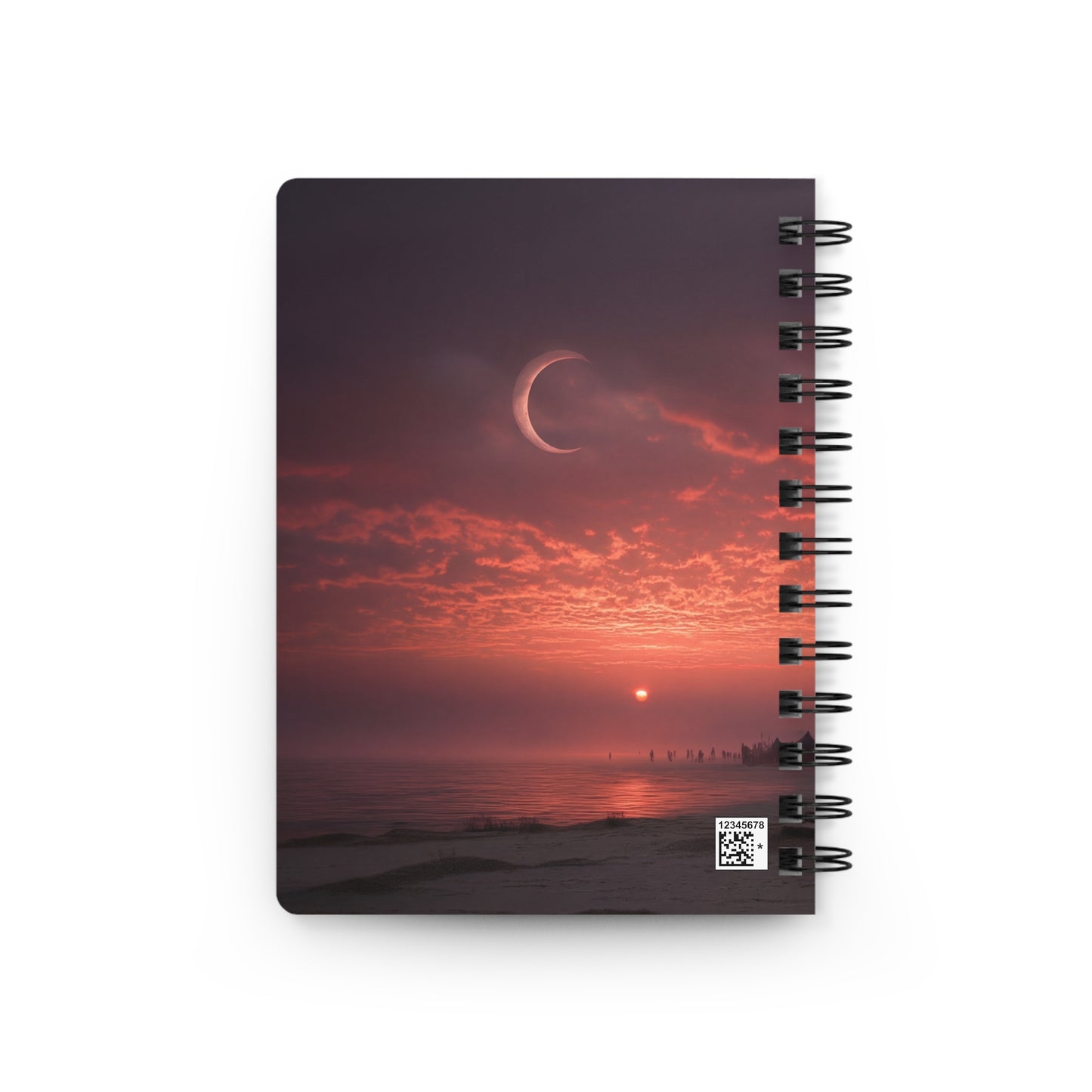 Solstice Sentinel Spiral Bound Journal – Crimson Sky Ascension
