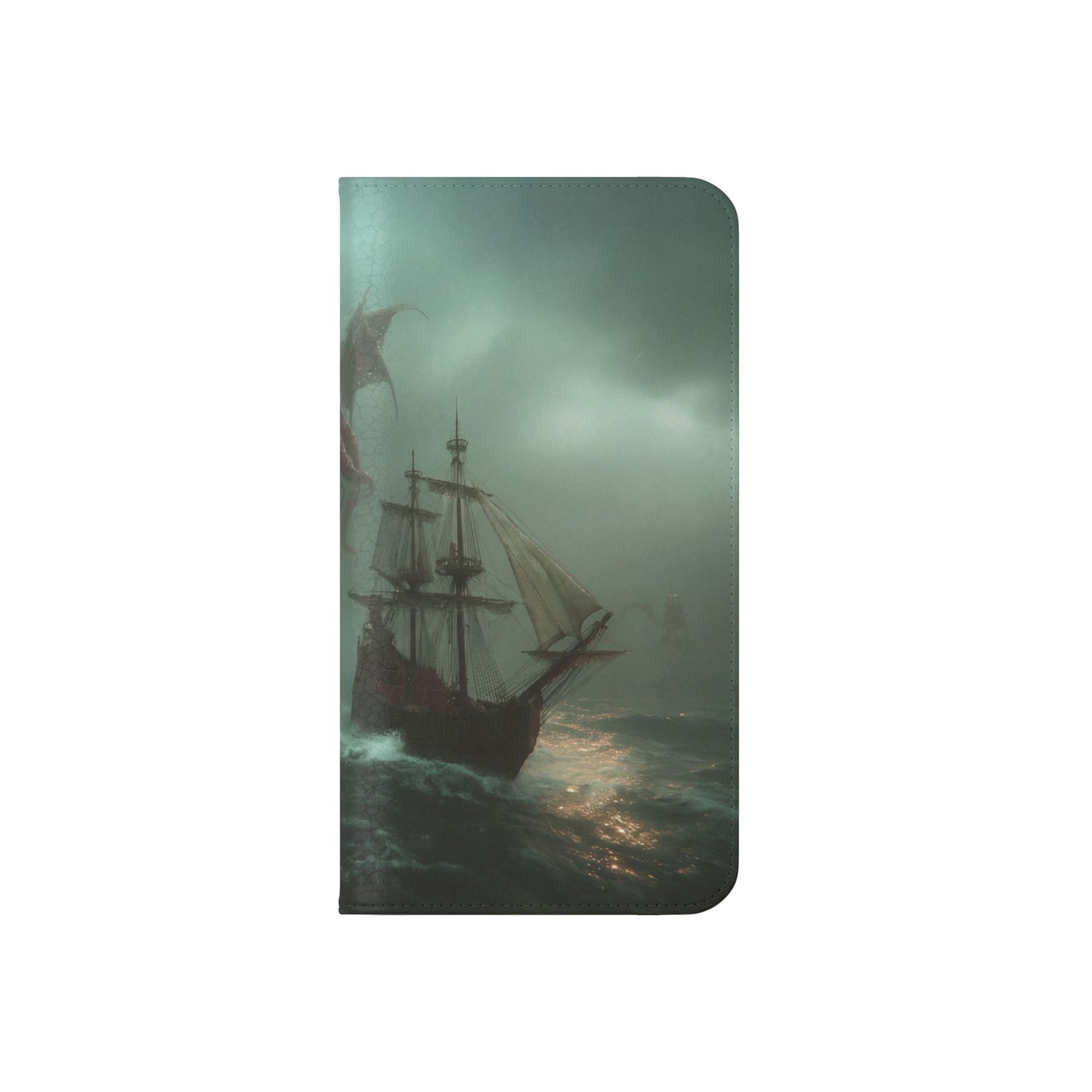 Leviathan Dragon Flip Cases – Crimson Sentinel at Sea