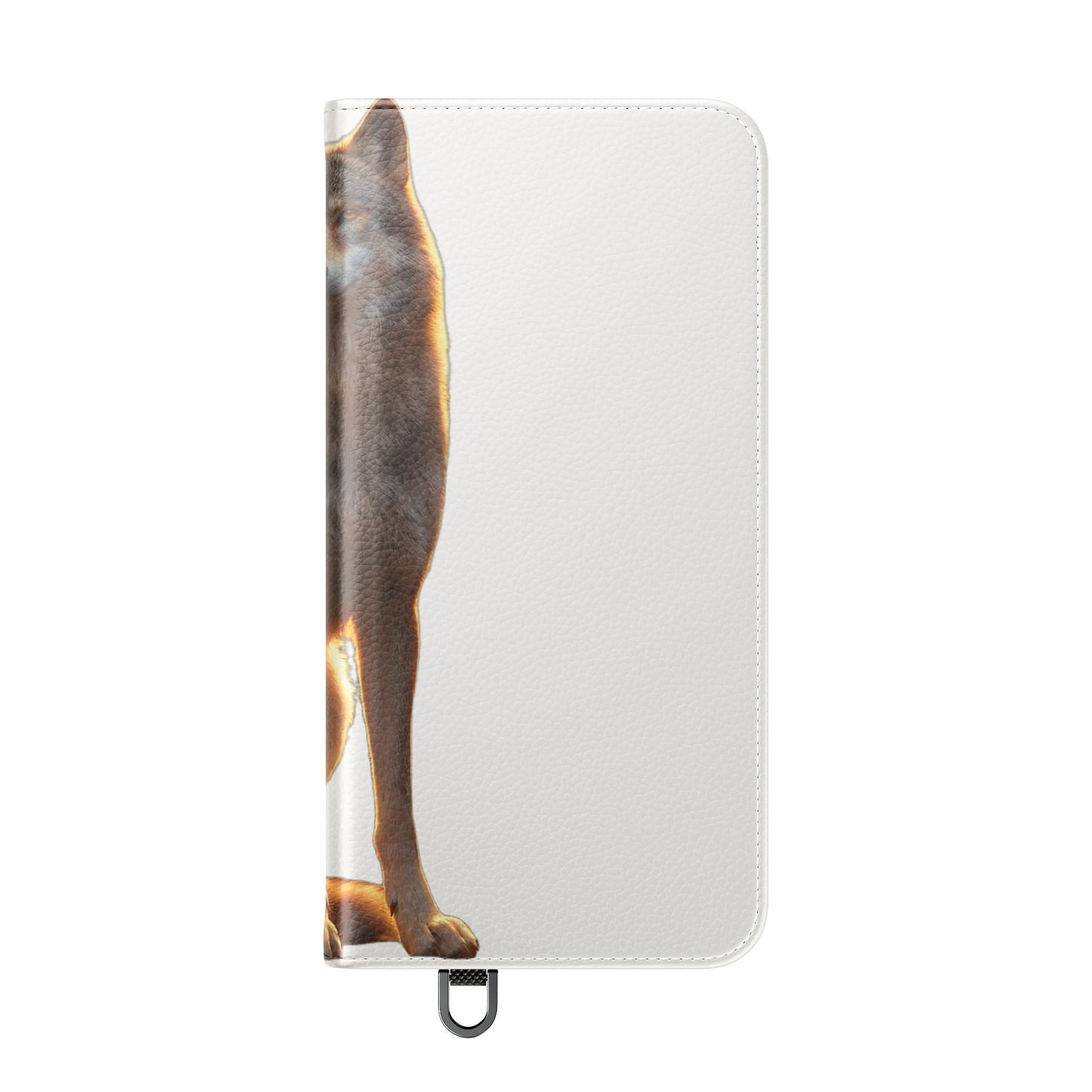 Sunlit Wolf Flip Cases – Golden Hour Sentinel Portrait