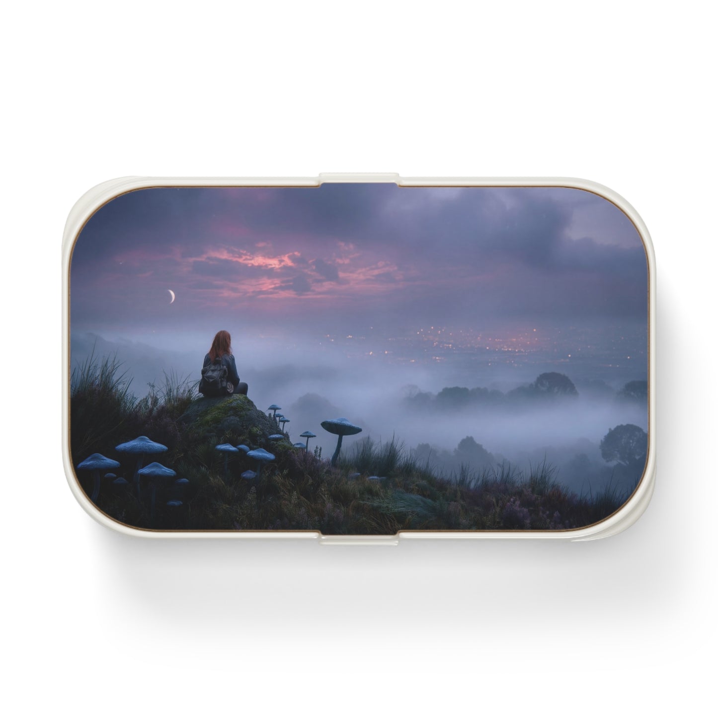 Moonlit Mycophile Bento Lunch Box – Whispering Forest Afterglow