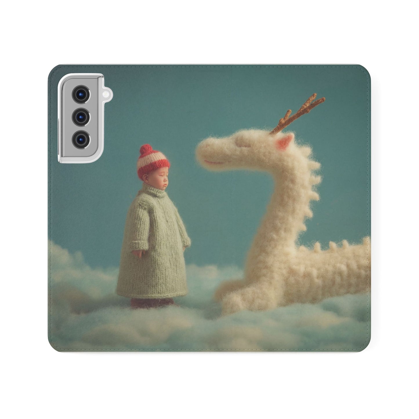 Woolly Dragon & Child Flip Cases – Cloudside Guardians