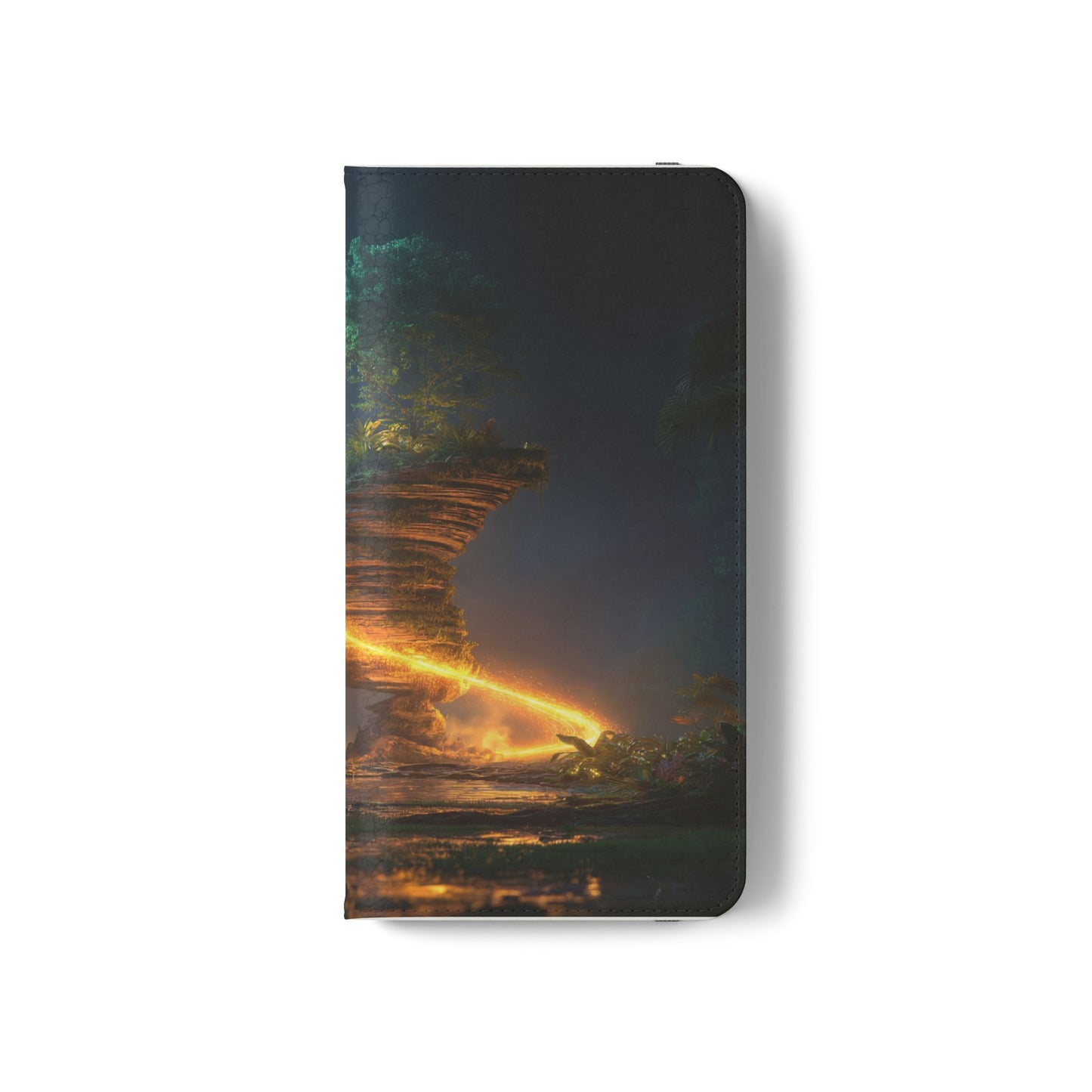 Luminous Floating Island Flip Cases – Amber Twilight Sanctuary