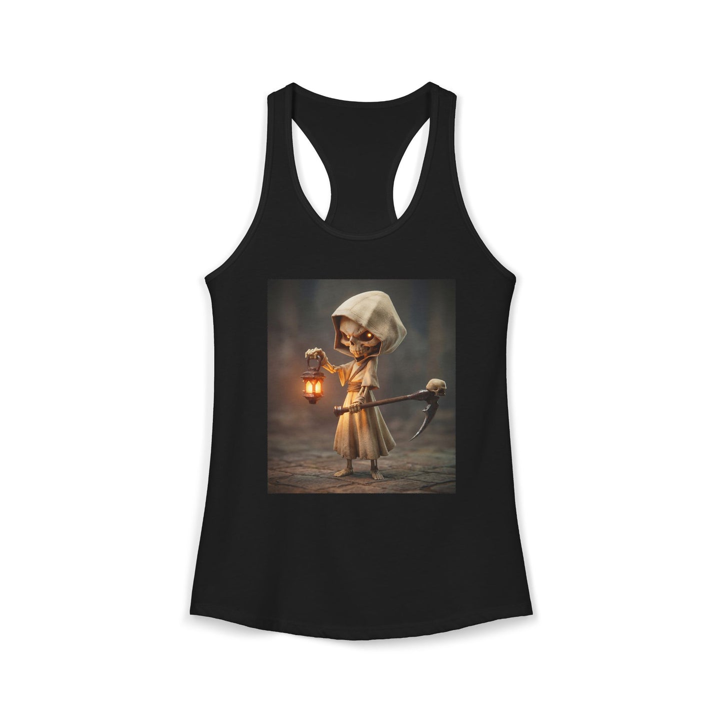 Lantern Skeleton Guardian Tank – Hooded Bone Sentinel with Glowing Orb and Scythe