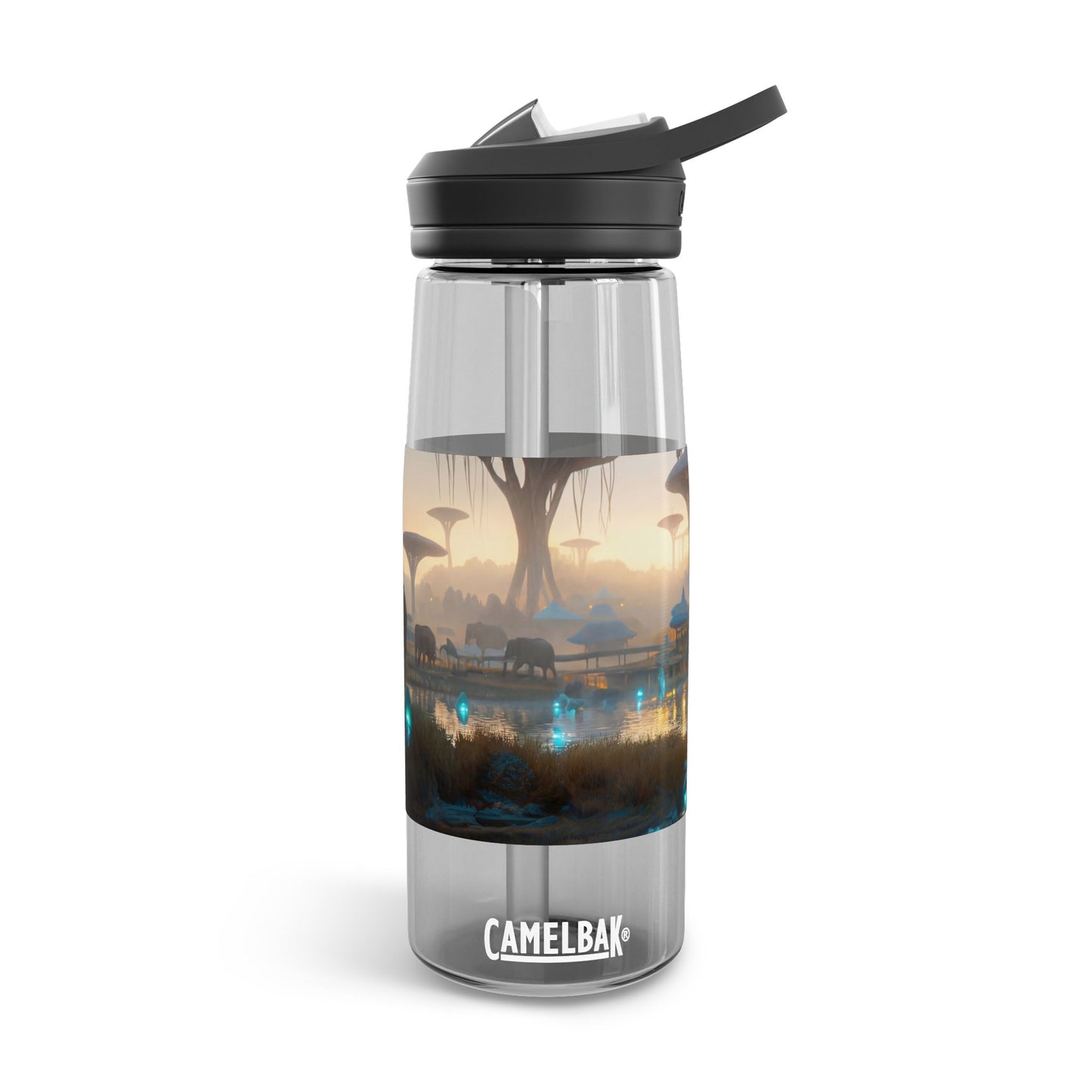 Celestial Savannah CamelBak Eddy® Water Bottle, 20oz\25oz – Twilight Refuge with Glowing Elephants