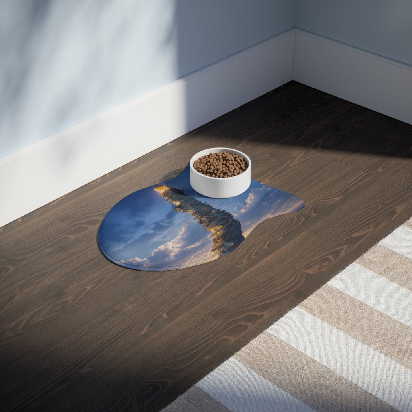 Luminous Sky Tower Pet Feeding Mats – Twilight Beacon for Your Furry Companions