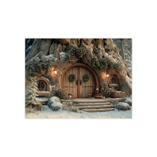 Winter Treehouse Hearth Tile – Cozy Snow-Covered Forest Dwelling
