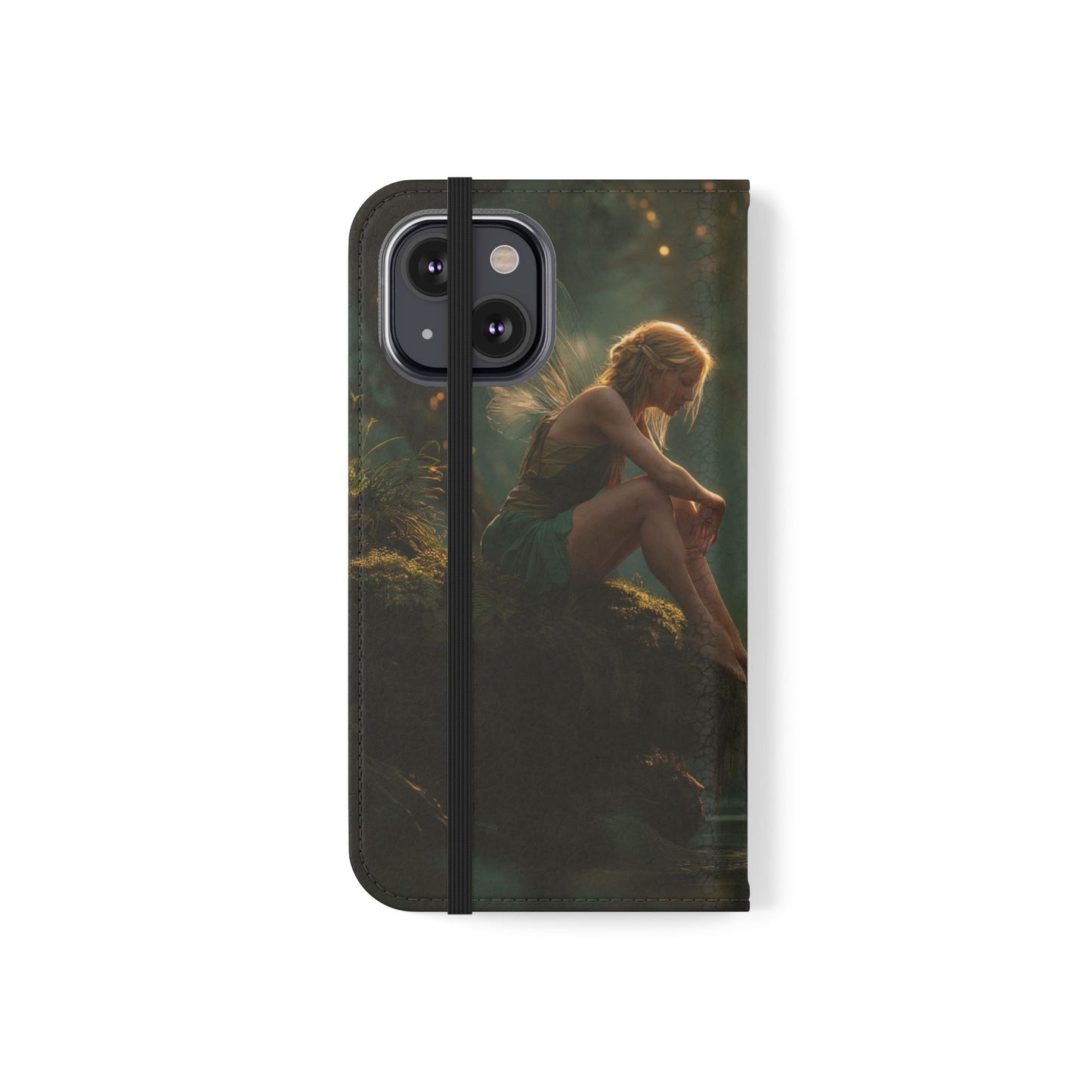 Mossy Bank Fairy Flip Cases – Golden Hour Sentinel Portrait
