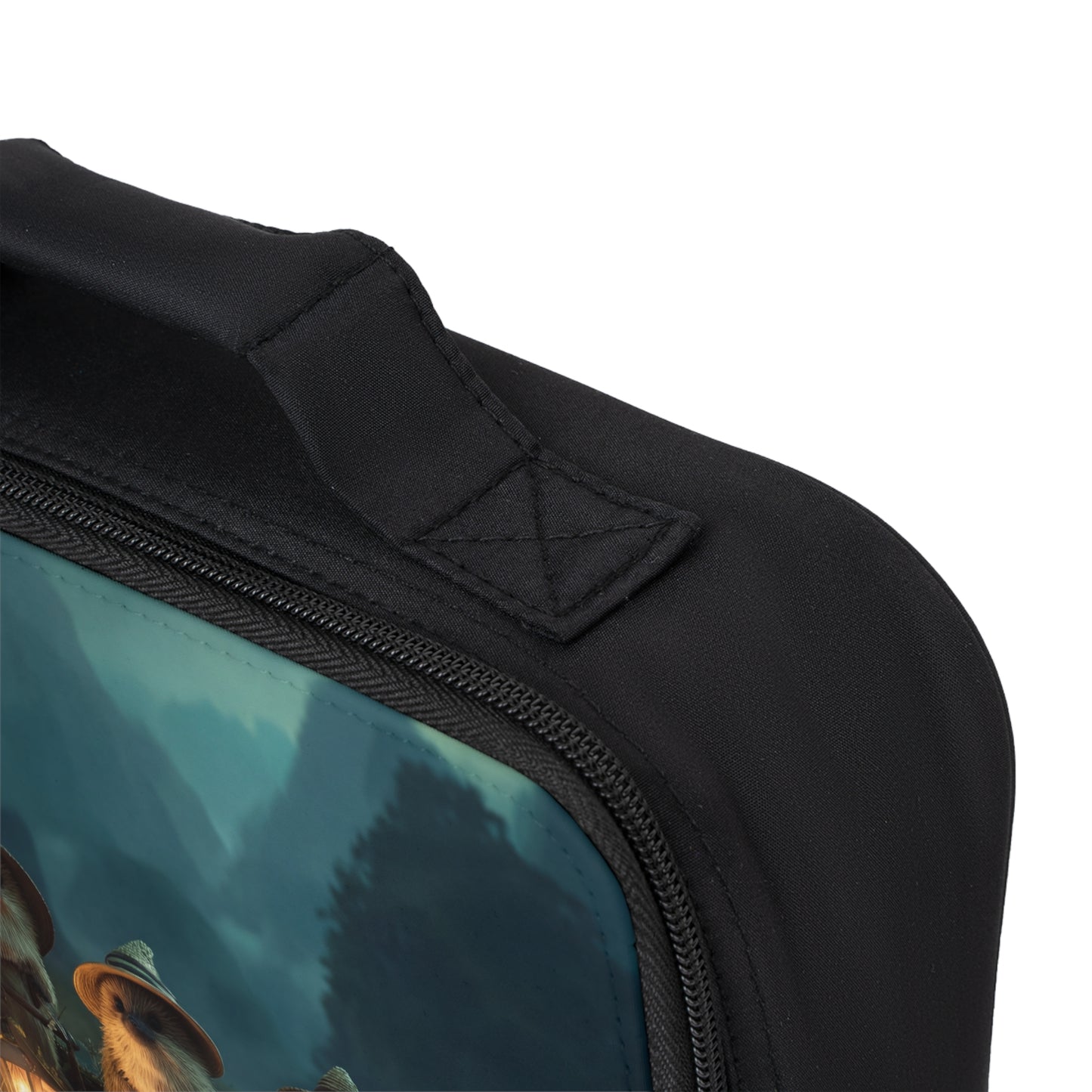 Three Hedgehog Ferrymen Lunch Bag – Twilight River Voyage with Lantern Glow
