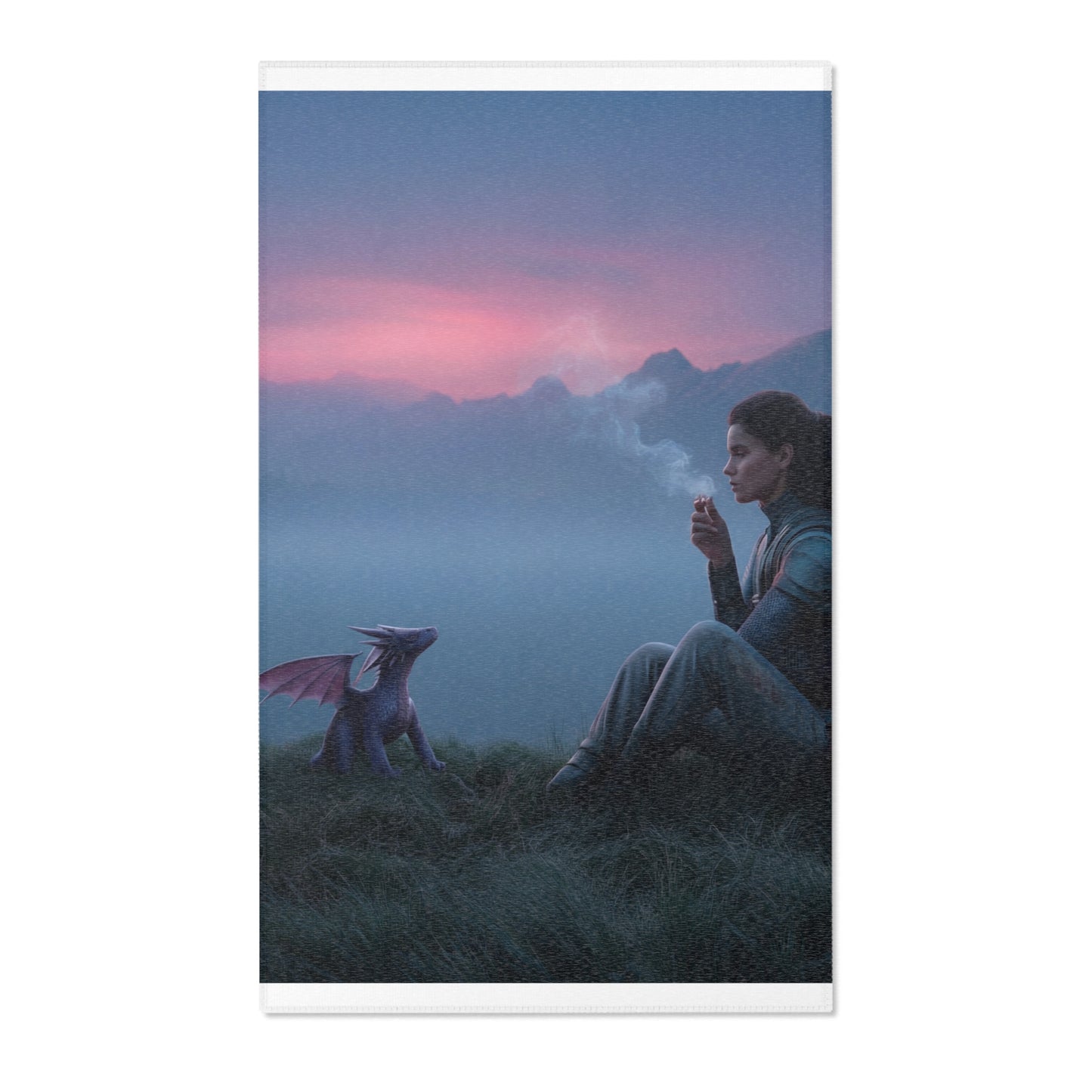 Warrior and Dragon Companion Area Rugs – Twilight Peak Bond