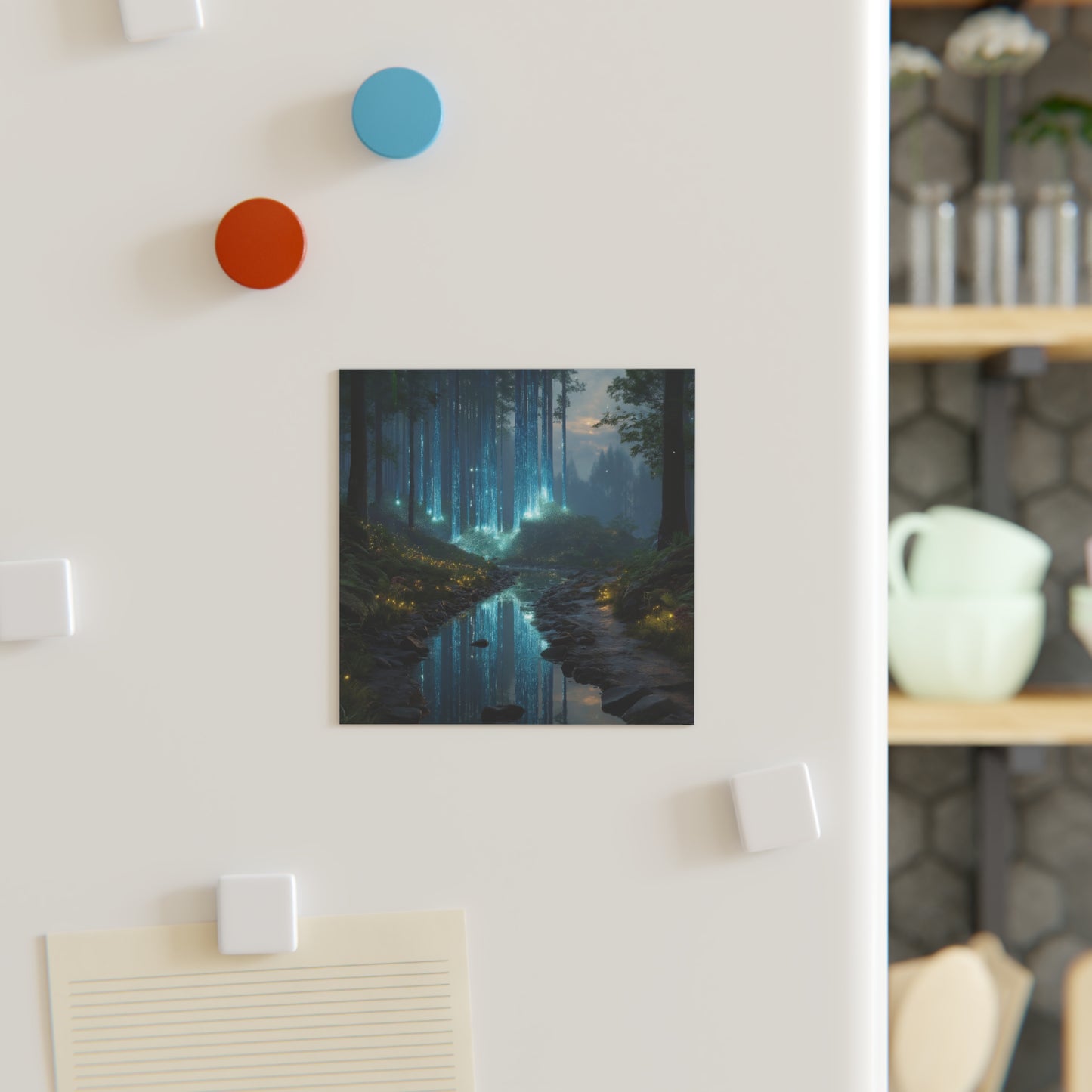 Celestial Forest Stream Magnet – Twilight Luminescence Dreamscape