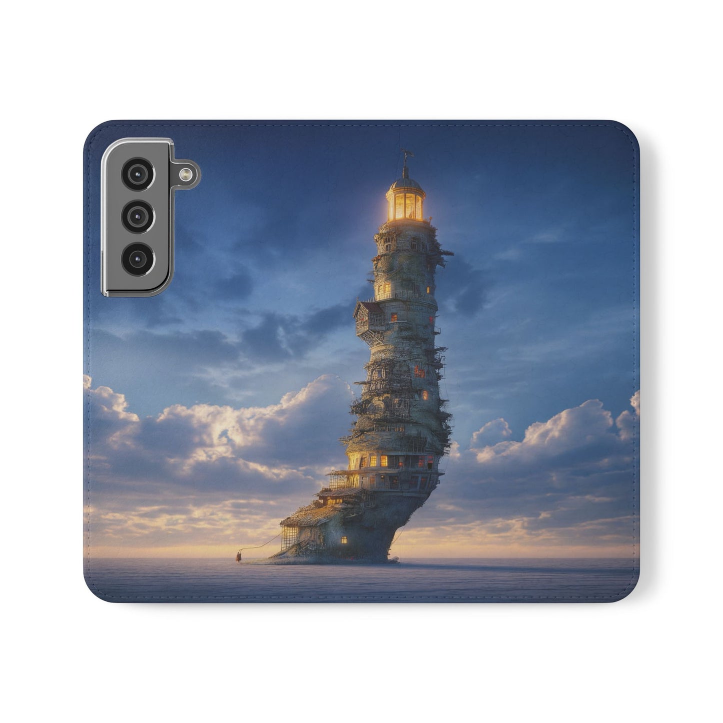 Twilight Sentinel Flip Cases – Lighthouse on a Storm-Tossed Sea