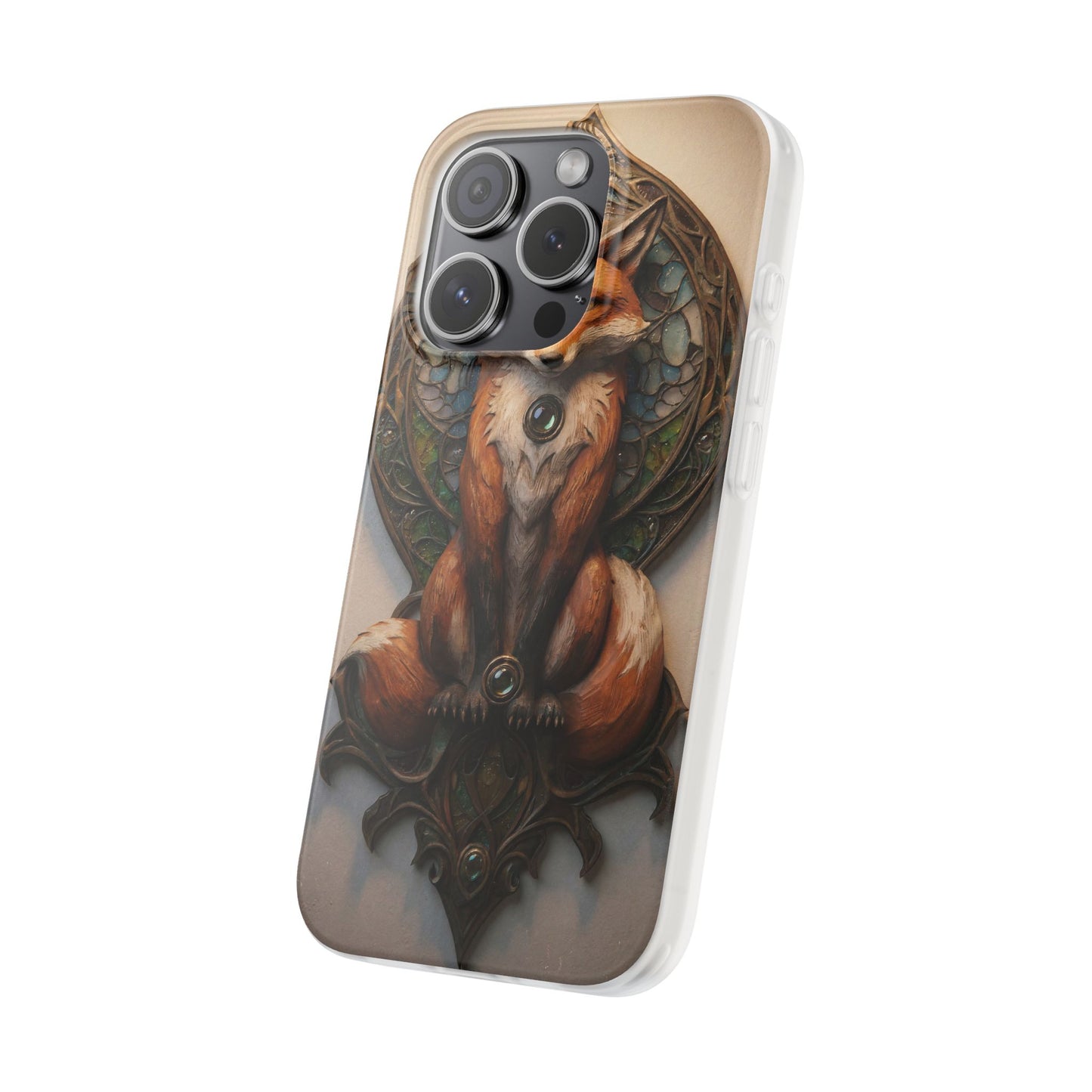 Fox Sentinel Flexi Cases – Amber Glow Through Stained Glass