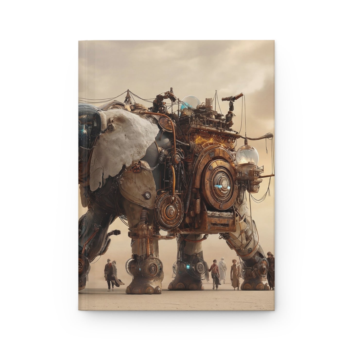 Steampunk Elephant Hardcover Journal Matte – Dusty Desert Odyssey