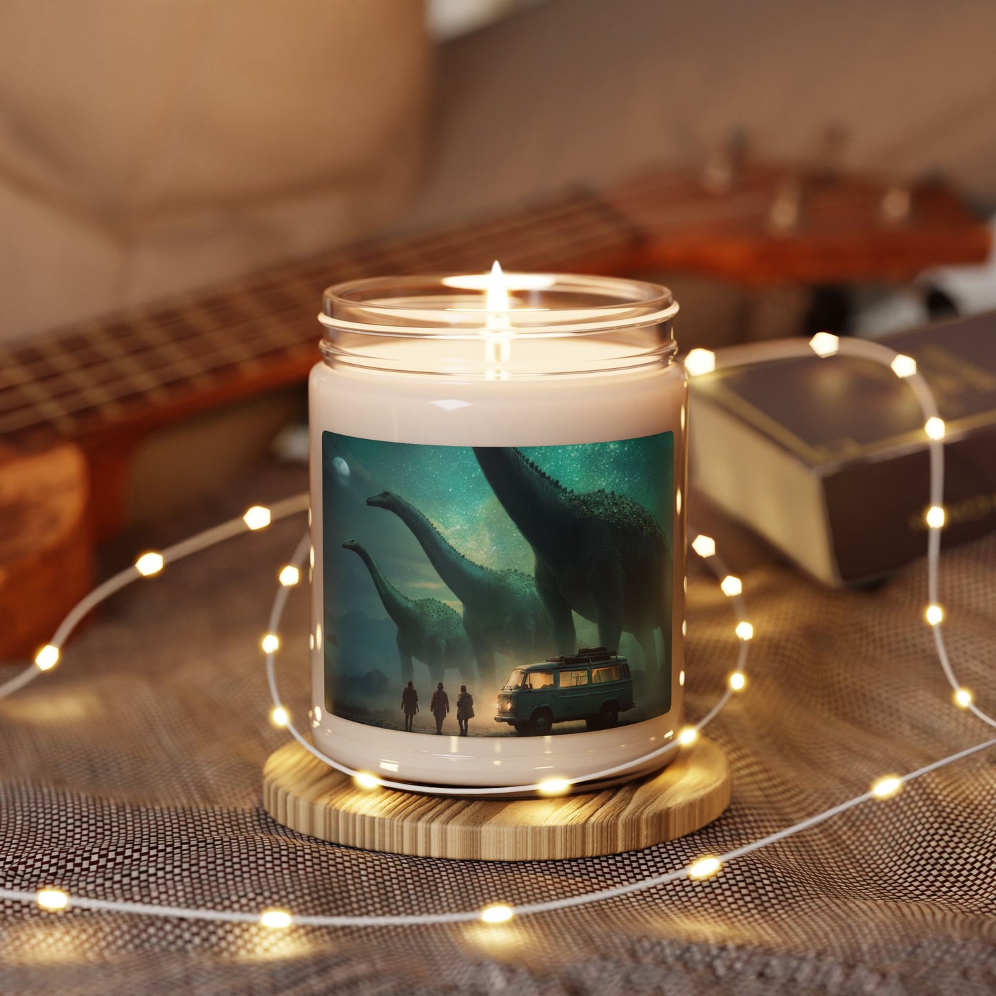 Dinosaur Encounters Scented Soy Candle, 9oz – Warm Glow Under Starlit Skies
