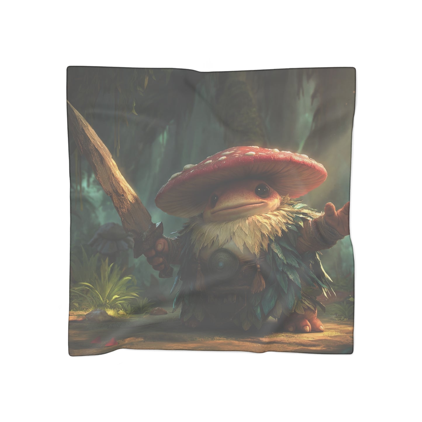 Mushroom Knight Poly Scarf – Sunlit Jungle Guardian