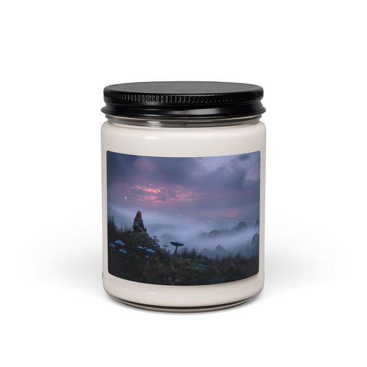 Moonlit Mycelium Scented Soy Candle, 9oz – Whispering Hilltop Solitude