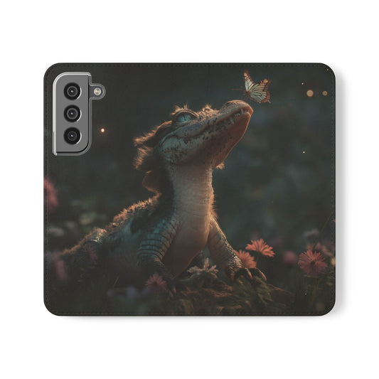 Crocodile Butterfly Flip Cases – Tender Guardian with Moth Companion