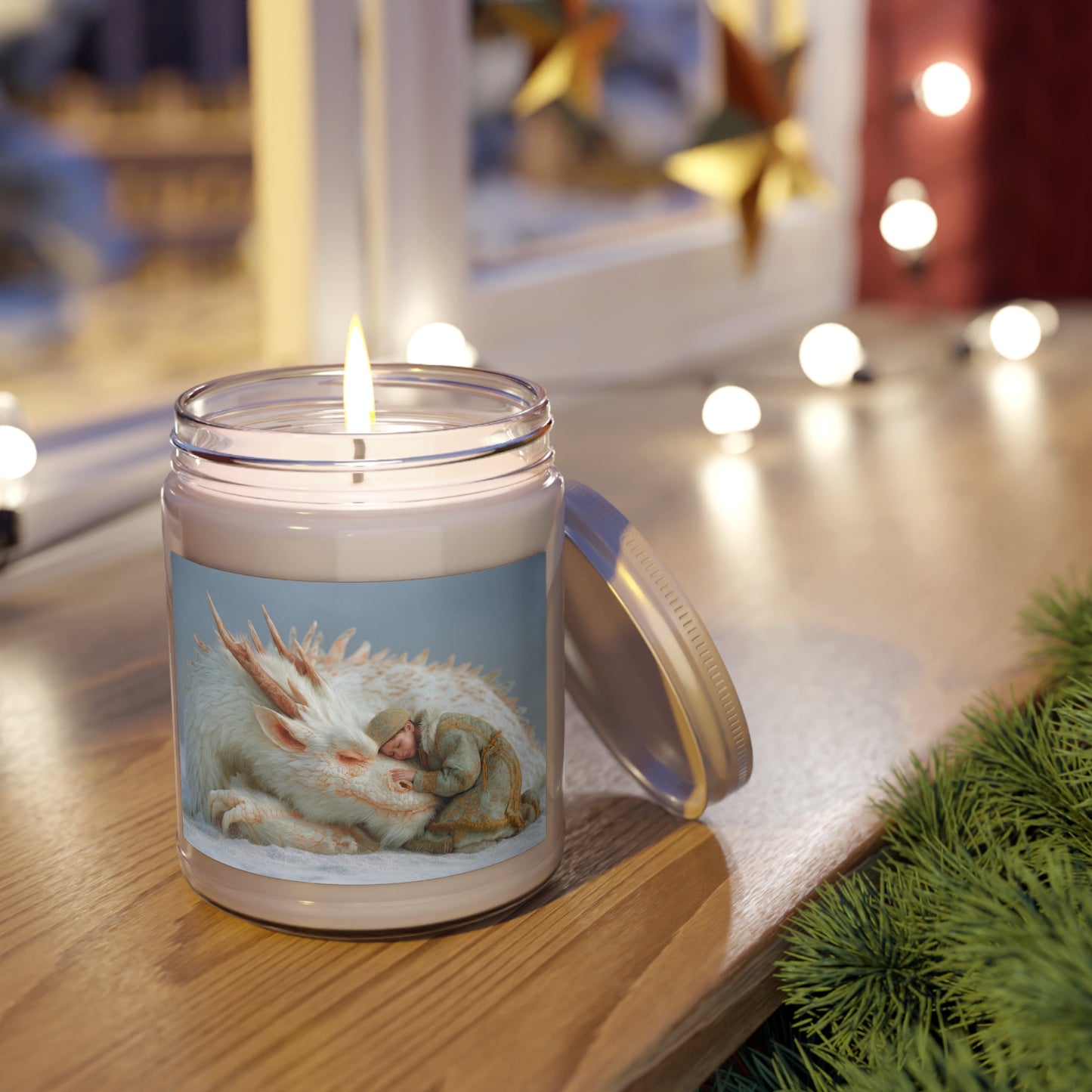 Child and Guardian Dragon Scented Soy Candles with White Lid, 9oz – Winter Hearth Sanctuary
